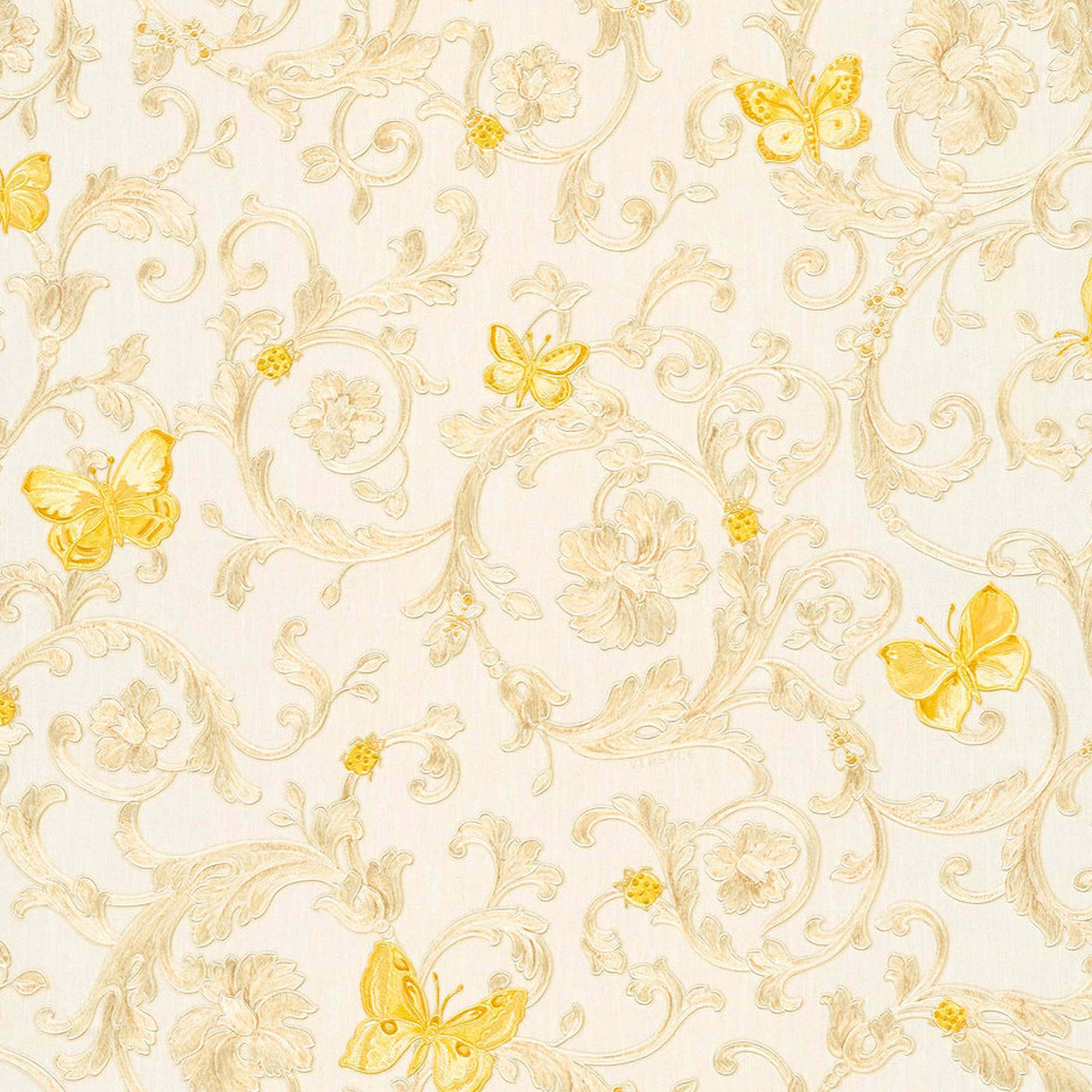A.S. Creation Versace 3 343251 Carta da parati in tessuto non tessuto Vintage Retro 0,7 x 10,05 m crema