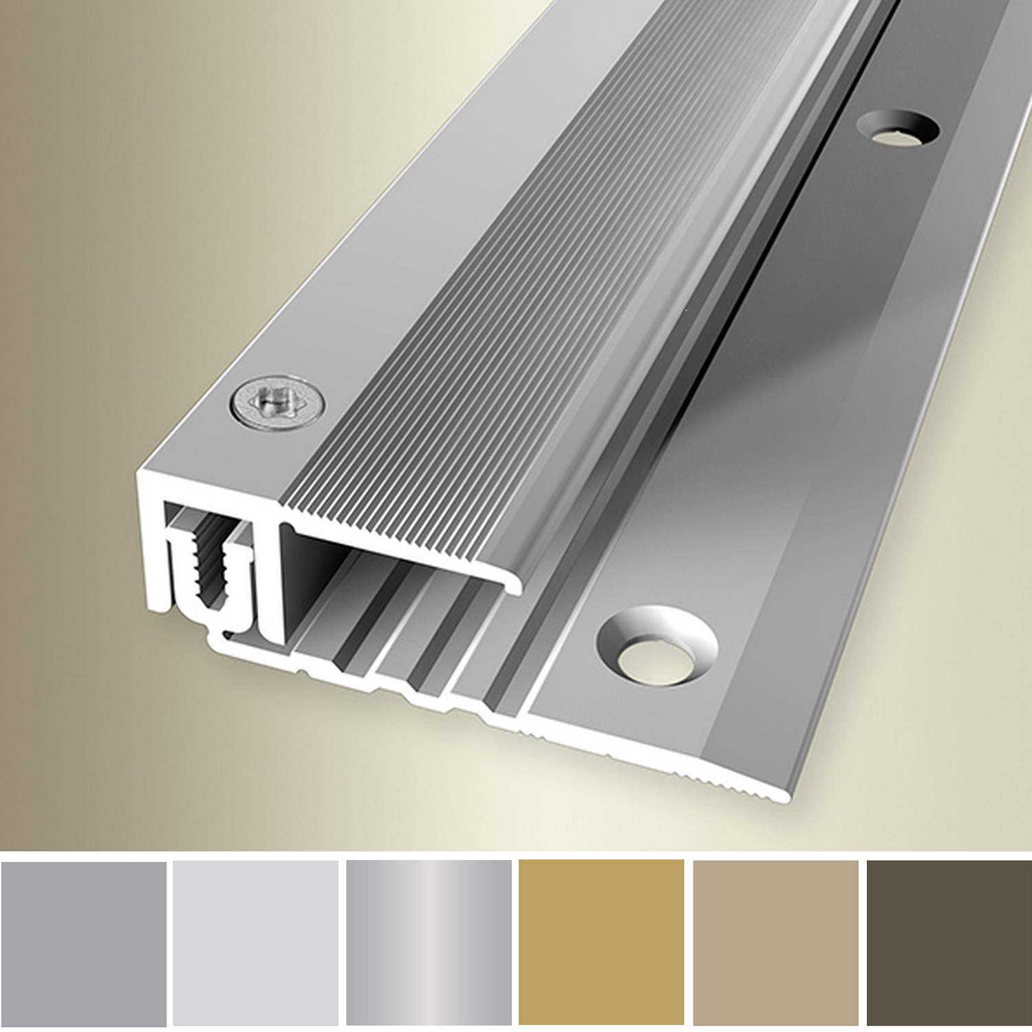 Profili di bordatura e finitura PROVISTON, larghezza 40 mm, altezza bordatura 6,5 ??- 16 mm