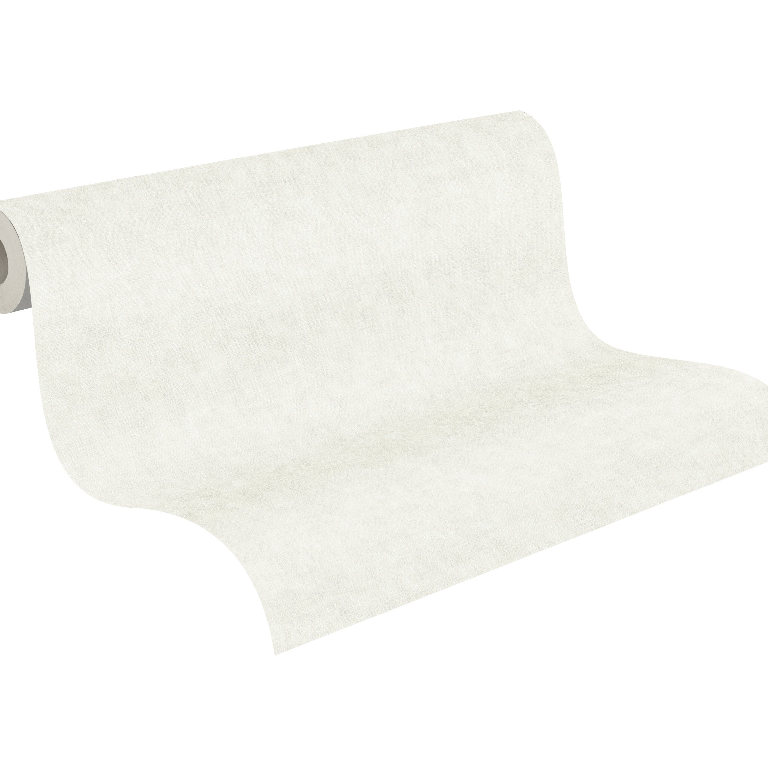 A.S. Creation Geo Nordic 375351 Carta da parati in tessuto non tessuto Tinta unita 0,53 x 10,05 m Bianco