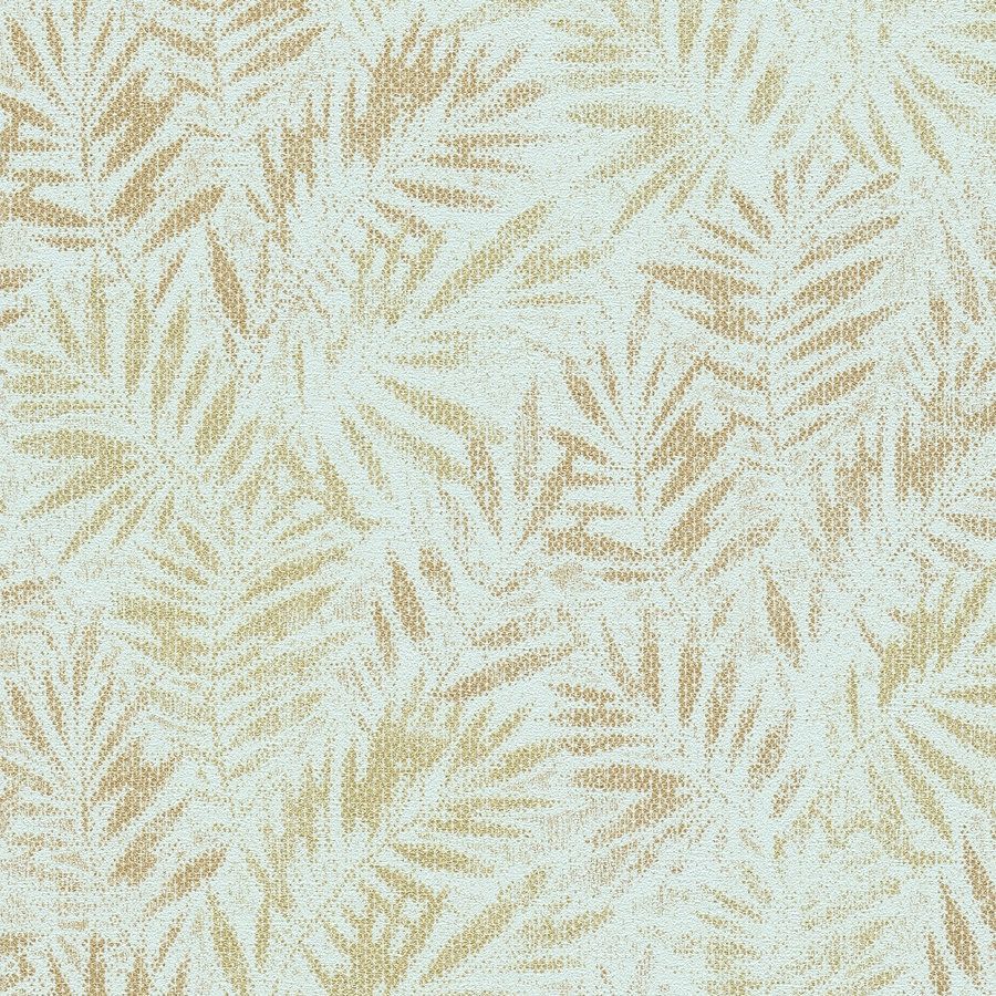 A.S. Creation Stili di viaggio 391204 Carta da parati in tessuto non tessuto Alberi e foglie 10,05 x 0,53 m Turchese