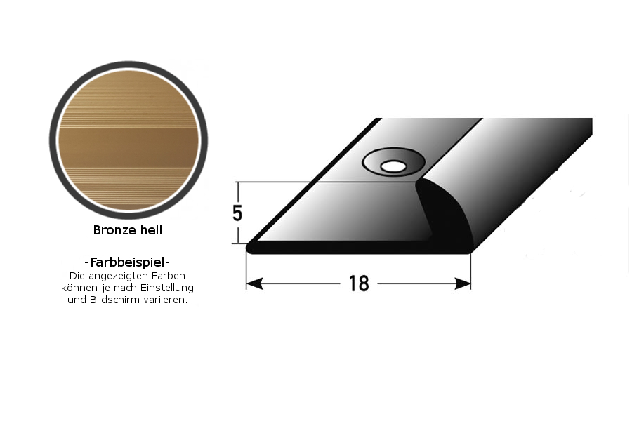 Profili di finitura e bordi PROVISTON Wexford Larghezza 18 mm L 2700 mm Alluminio anodizzato