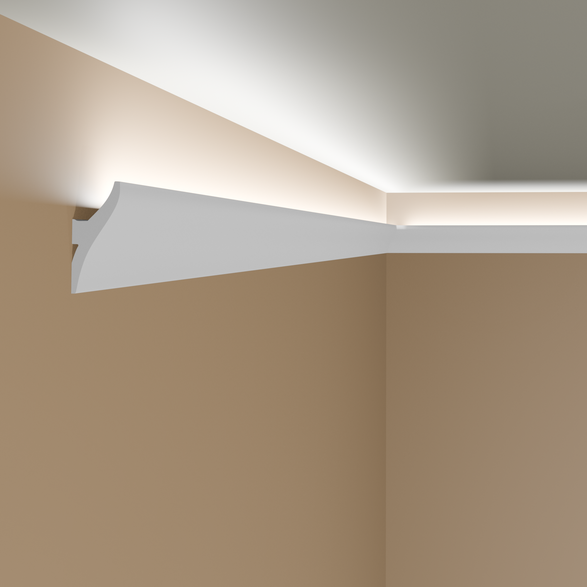 Mardom Striscia luminosa a LED "QL010" 12 x 42 x 2000 mm Bianco Modanatura per soffitto Modanatura per cornice Moderno