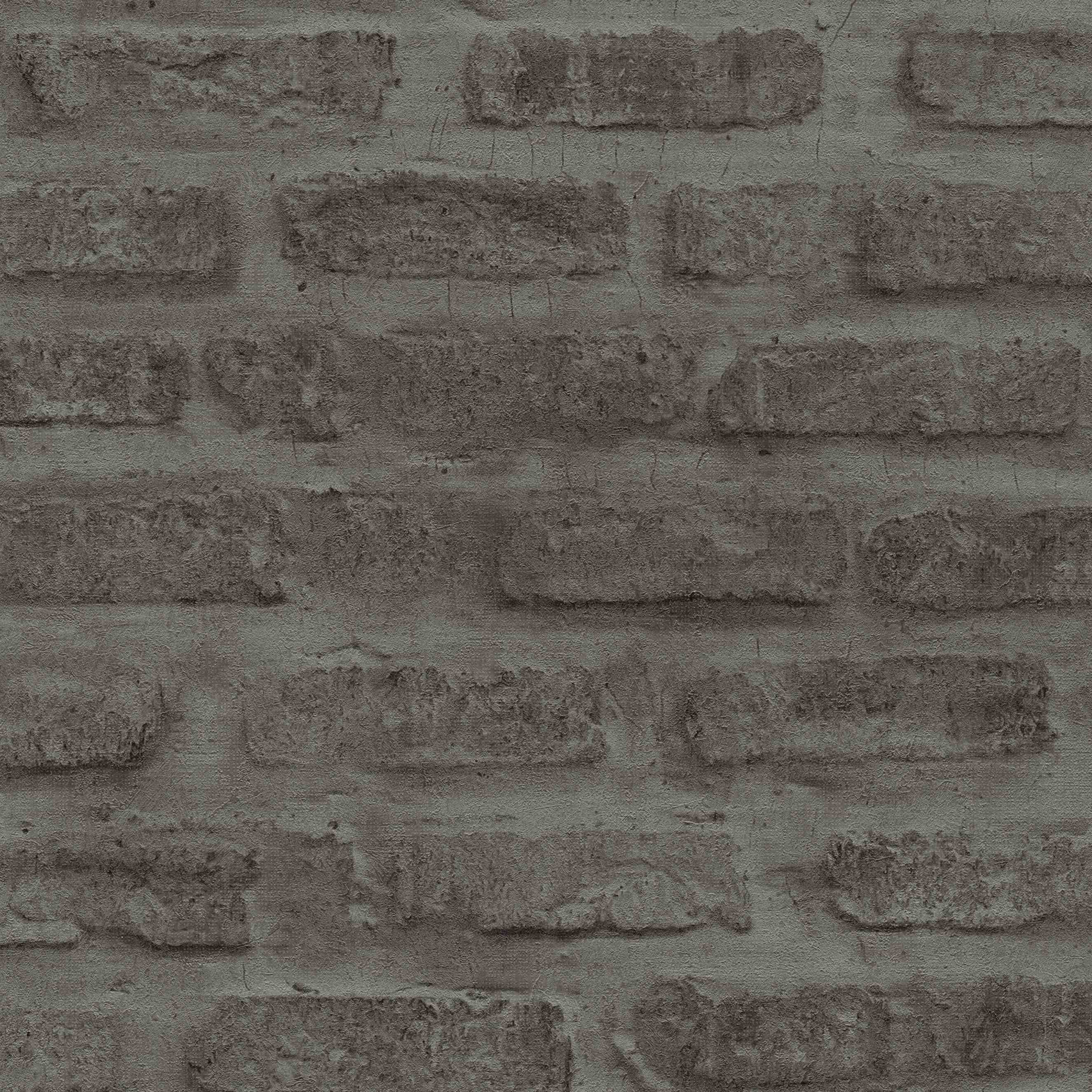 A.S. Creation Elements 374223 Carta da parati in tessuto non tessuto Effetto pietra 0,53 x 10,05 m Grigio