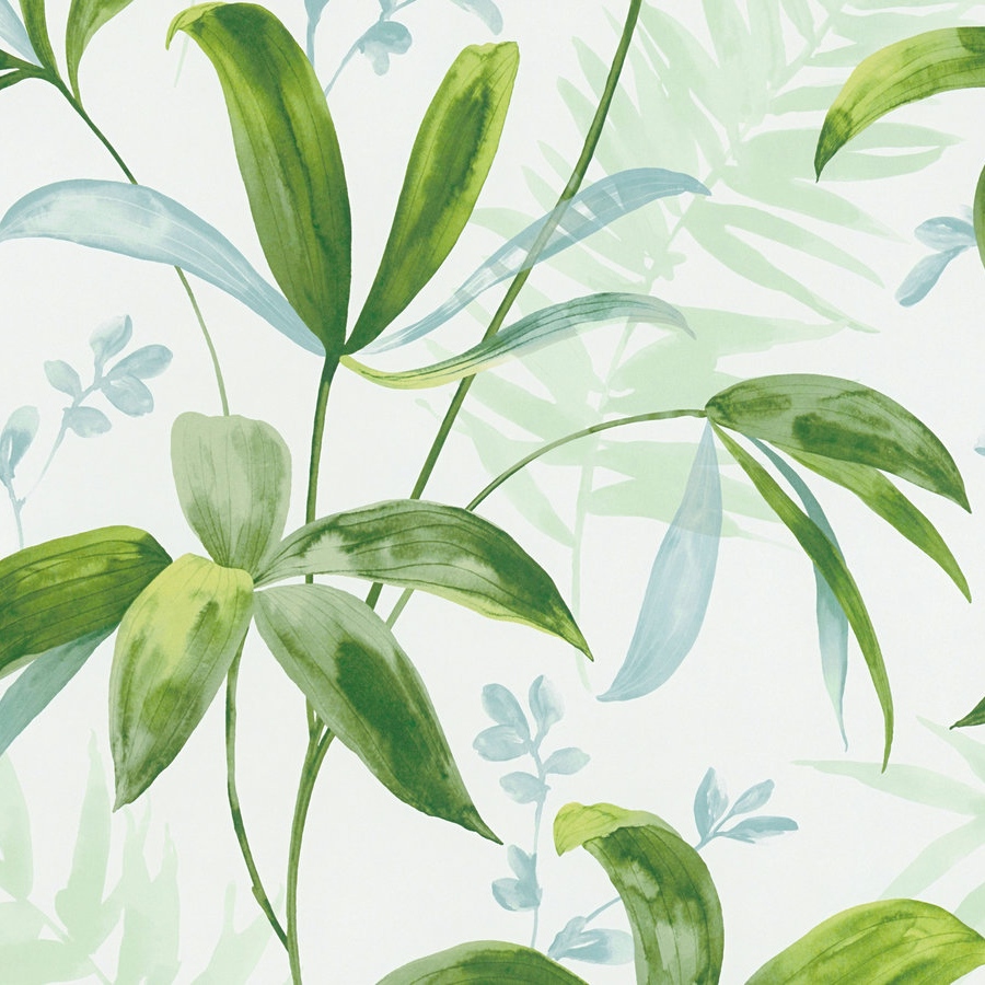 A.S. Creation Jungle Chic 377041 Carta da parati in tessuto non tessuto Aspetto naturale 0,53 x 10,05 m Verde Bianco