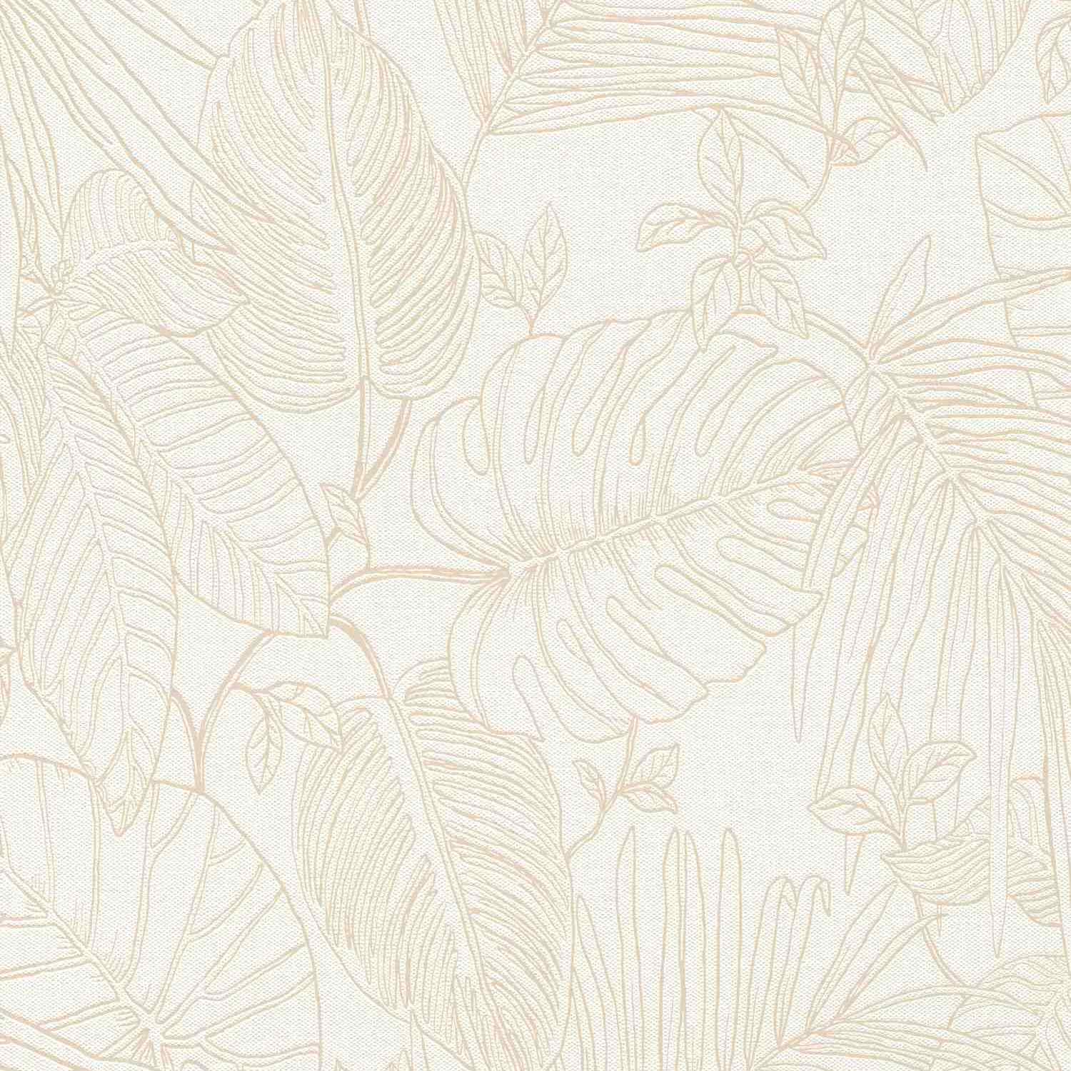 Rasch Color Your Life 690804 Carta da parati in tessuto non tessuto Botanico 0,53 x 10,05 m Bianco