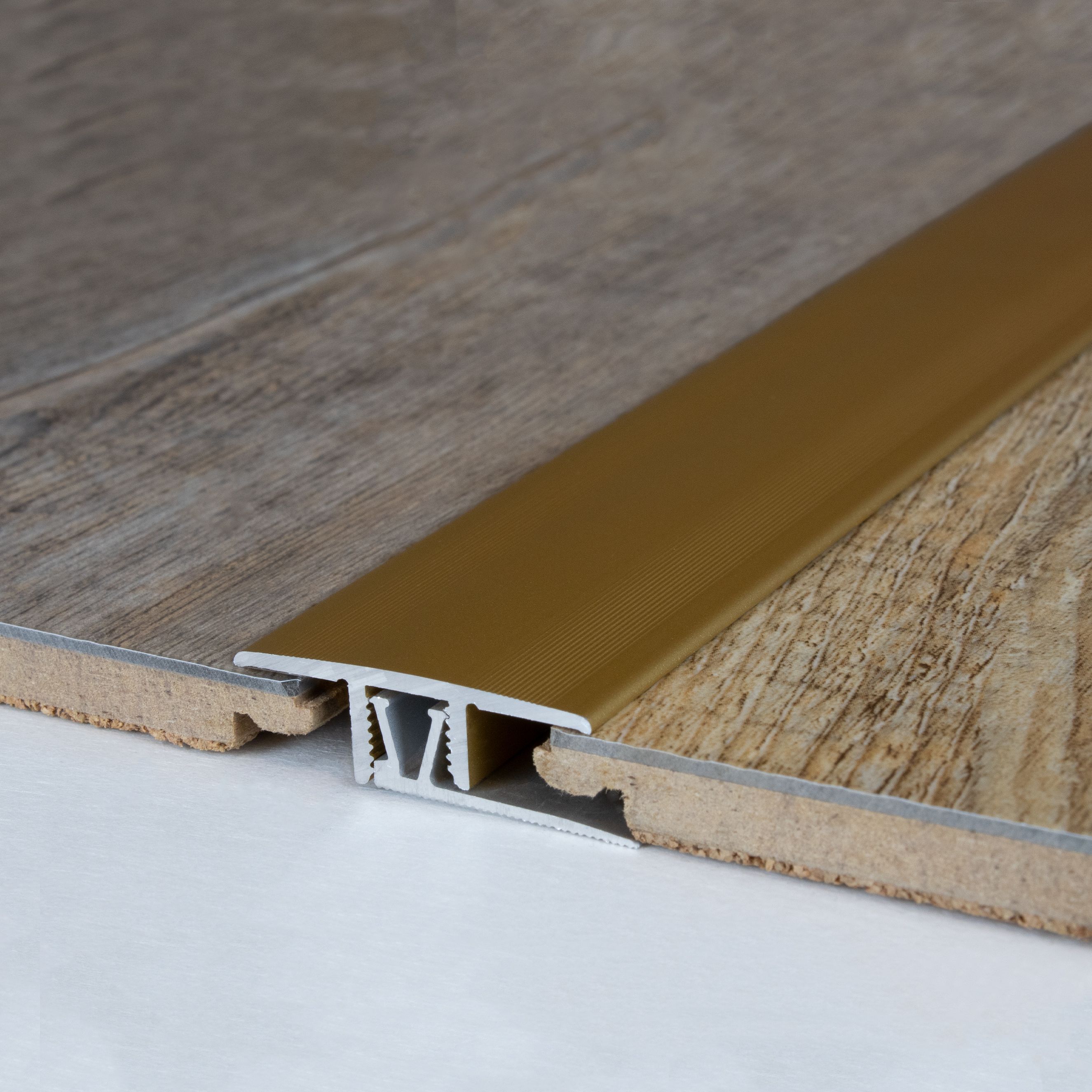 Profilo di transizione PROVISTON Welland, altezza bordo 7 - 10 mm, striscia di transizione, alluminio anodizzato