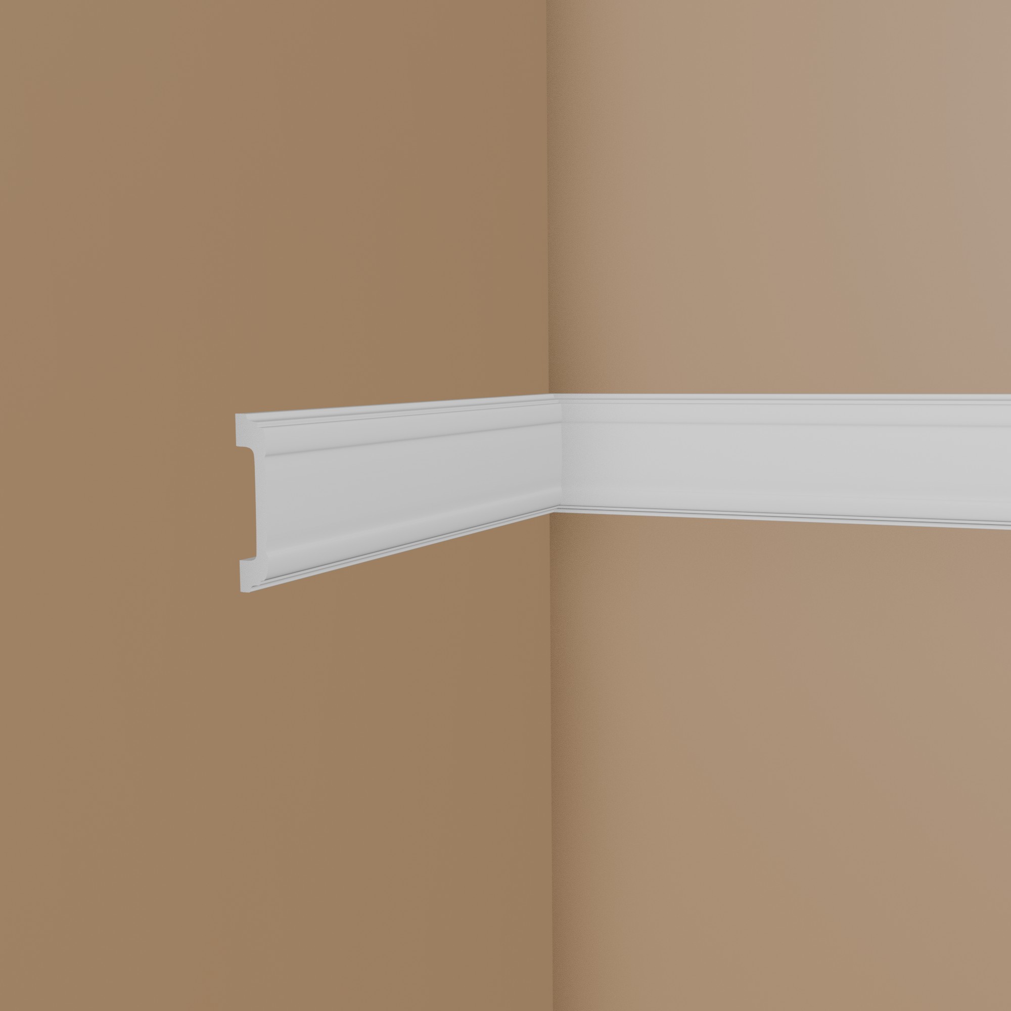 Modanatura decorativa NMC WL5 WALLSTYL in polistirene 16 x 85 x 2000 mm, cornice bianca