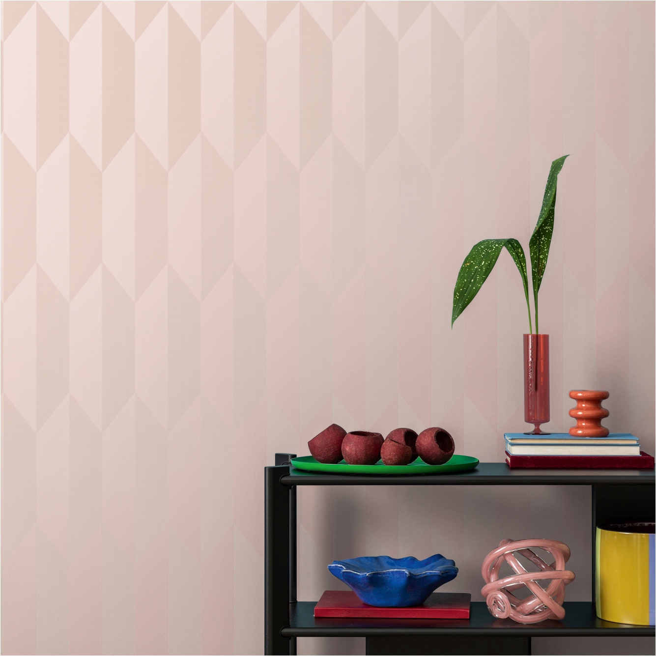 Carta da parati non tessuta 790862 rosa 3D geometrica CosmoLiving di Cosmopolitan A.S. Creation