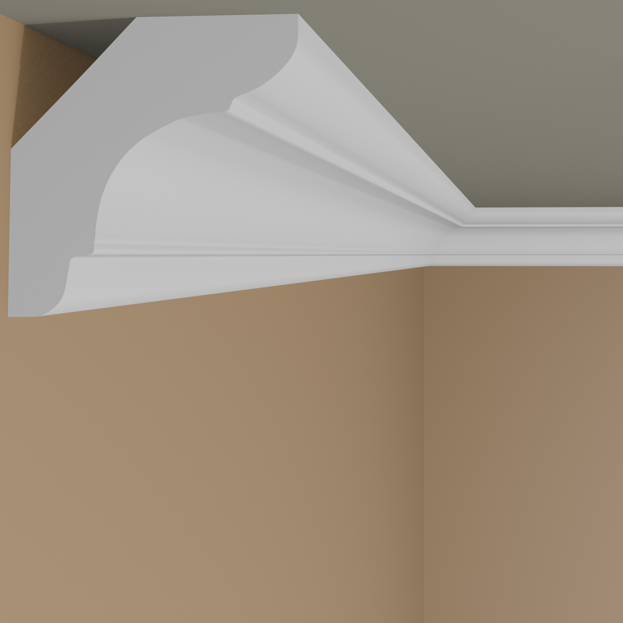 Marbet "E-23" Modanatura per soffitto in polistirolo 22 x 22 x 2000 mm Modanatura in polistirene bianco