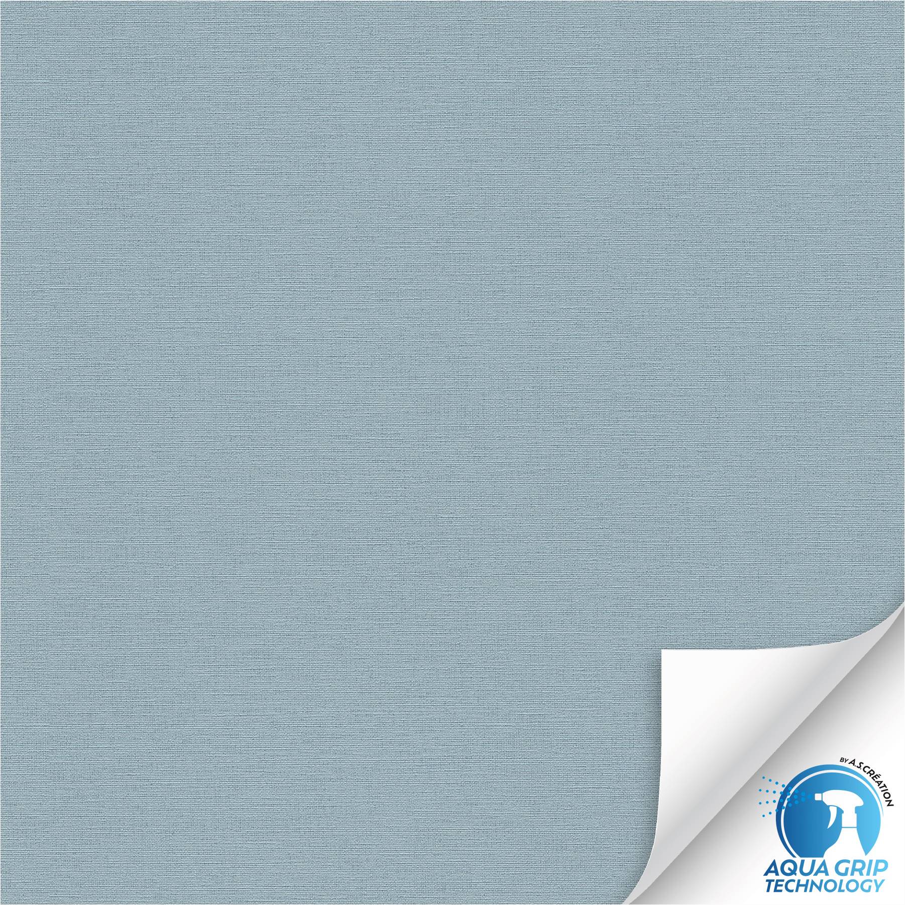 Carta da parati non tessuta 785753 WOW preincollata tinta unita blu A.S. Création