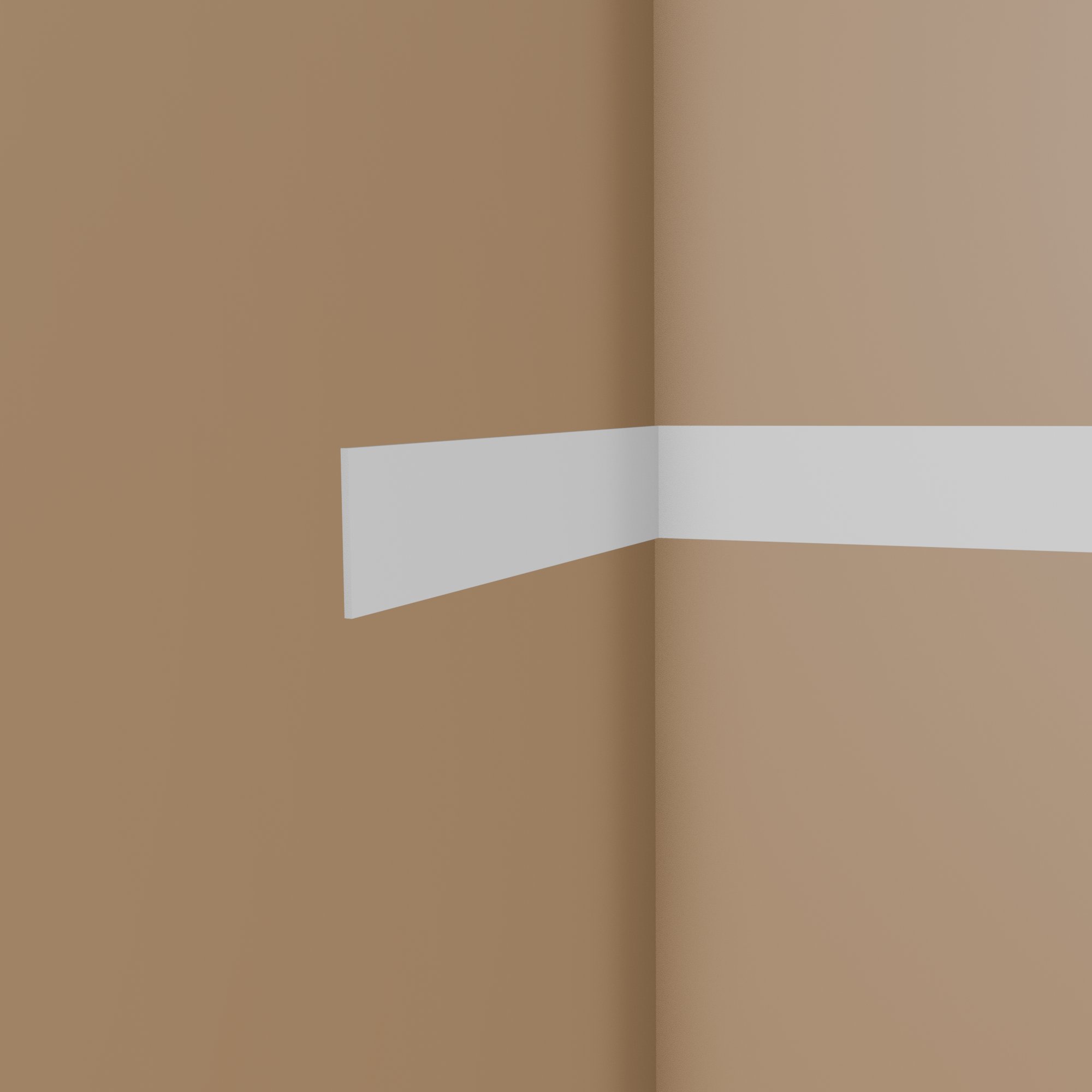 Modanatura decorativa FL9 8 x 100 x 2000 mm Modanatura da parete Polistirene Bianco NMC WALLSTYL