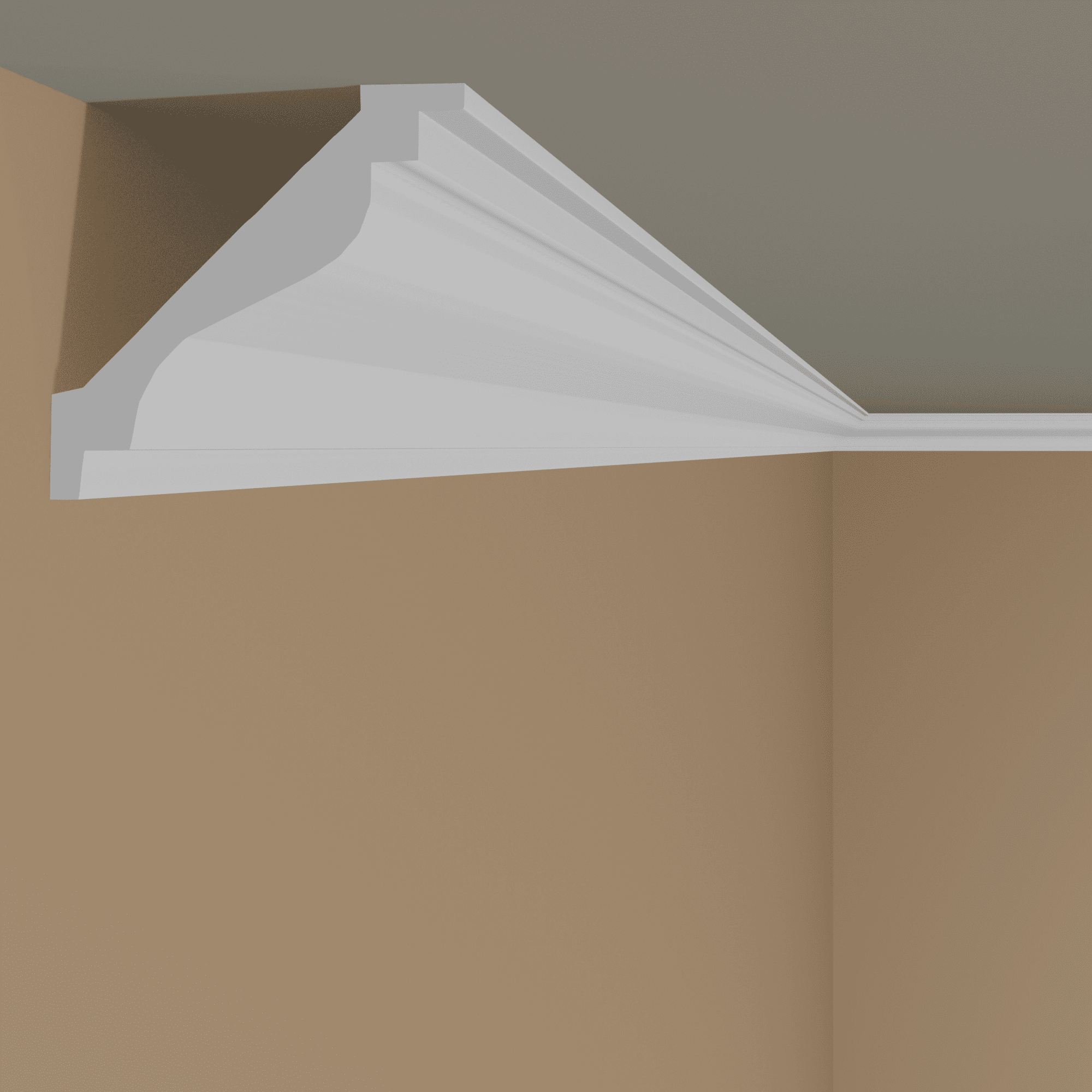 Elite Decor “P812| Cornice in polistirolo 54 x 50 x 2000 mm modanatura per soffitto in poliuretano bianco