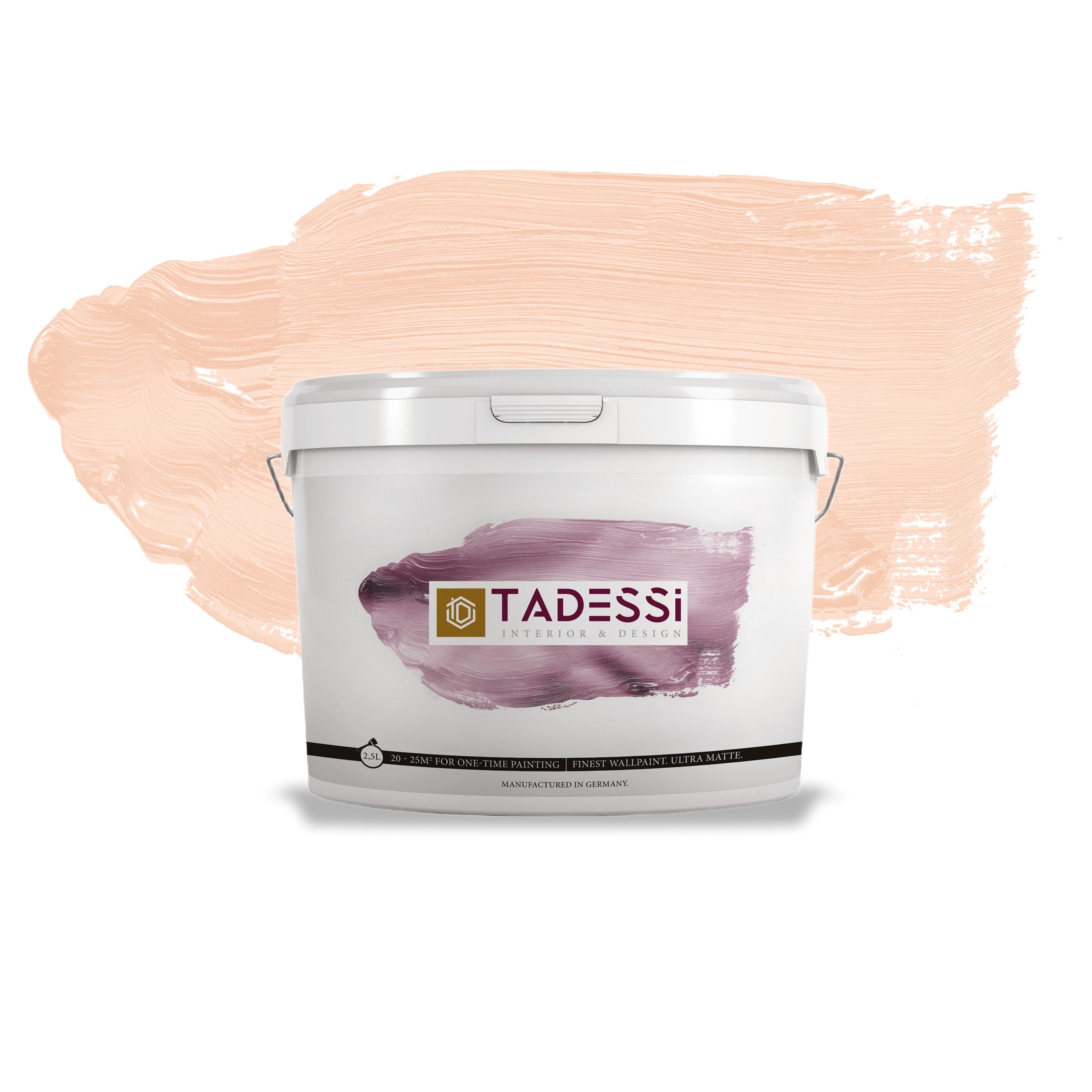 TADESSI Color Vista - Pittura murale beige pastello - Beige rosato - Pittura per interni opaca di alta qualità