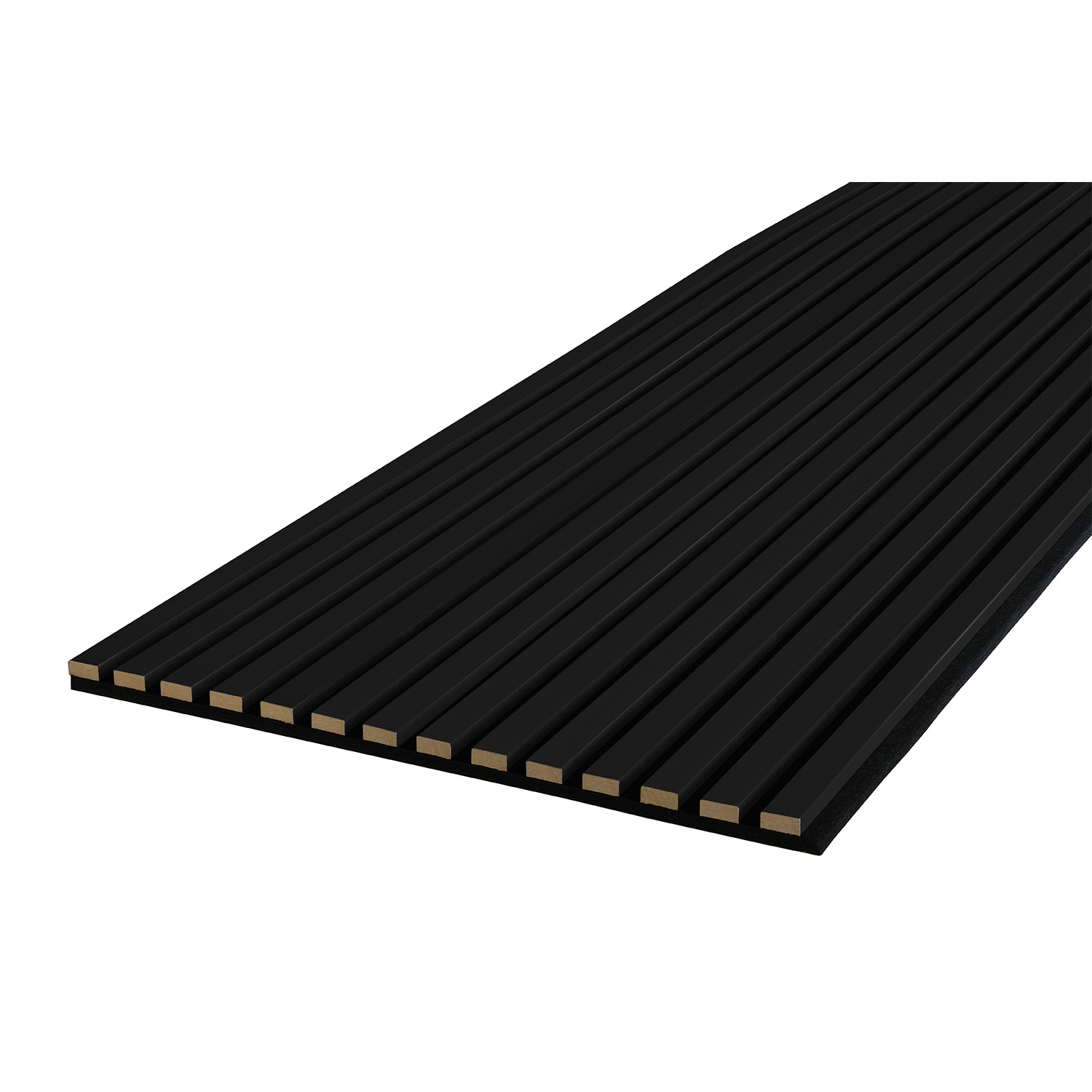 Pannello acustico da parete Kosche 2400 x 561 x 19 mm Pannelli acustici 3D in MDF rivestiti in lamina nera opaca