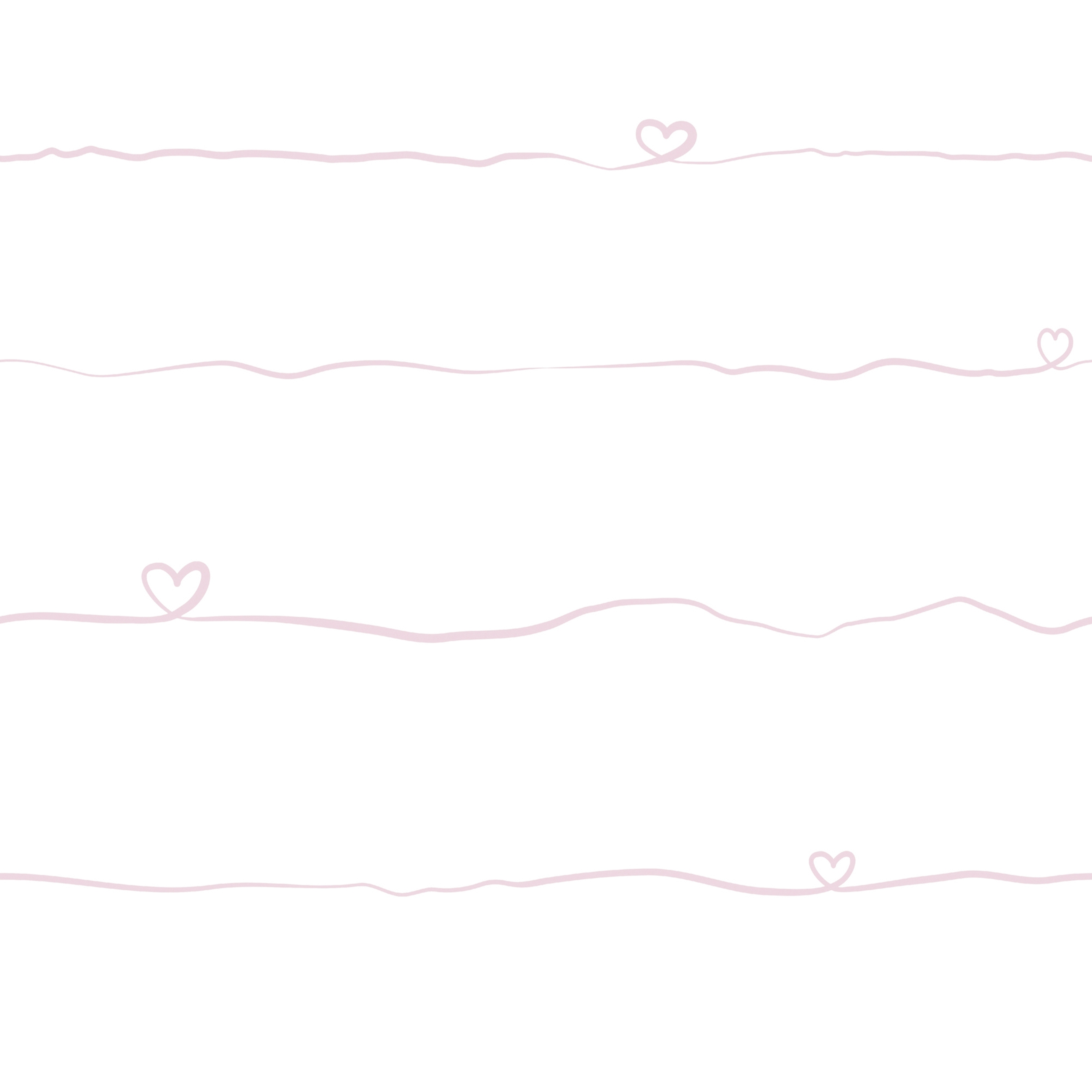 A.S. Creation Little Love 381402 Carta da parati in tessuto non tessuto Cameretta per bambini 0,53 x 10,05 m Bianco Rosa