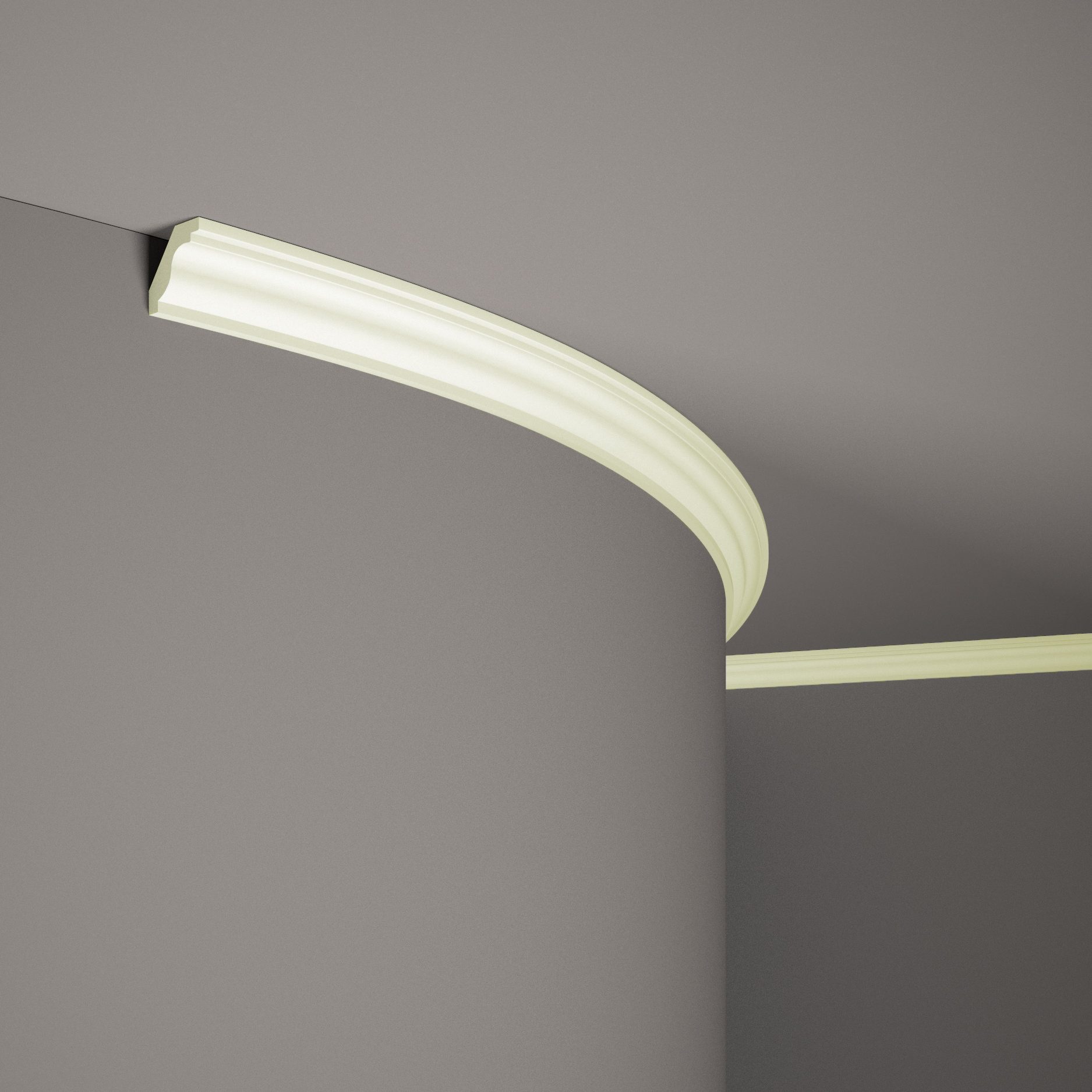 Cornice flessibile per soffitto Mardom MDB135F Profoam 35 x 28 x 2000 mm cornice flessibile bianca