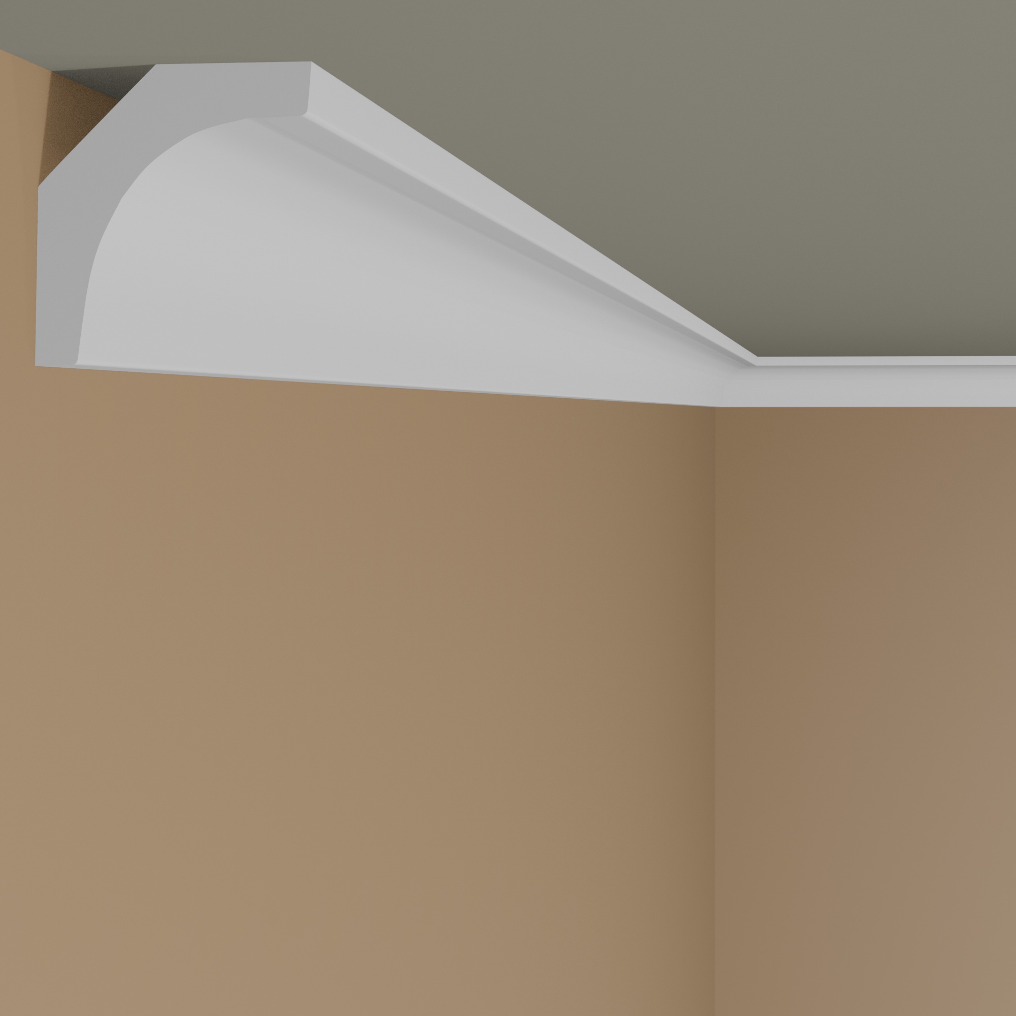 Cornice in polistirolo Wiesemann Monaco 01, 34 x 34 x 2000 mm, cornice bianca per soffitto
