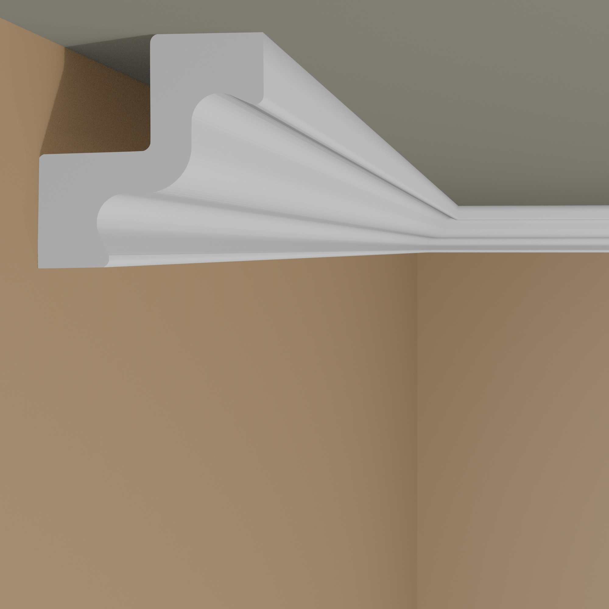 Modanatura per soffitto NMC ST2 NOMASTYL 50 x 50 x 2000 mm Cornice in polistirene bianco