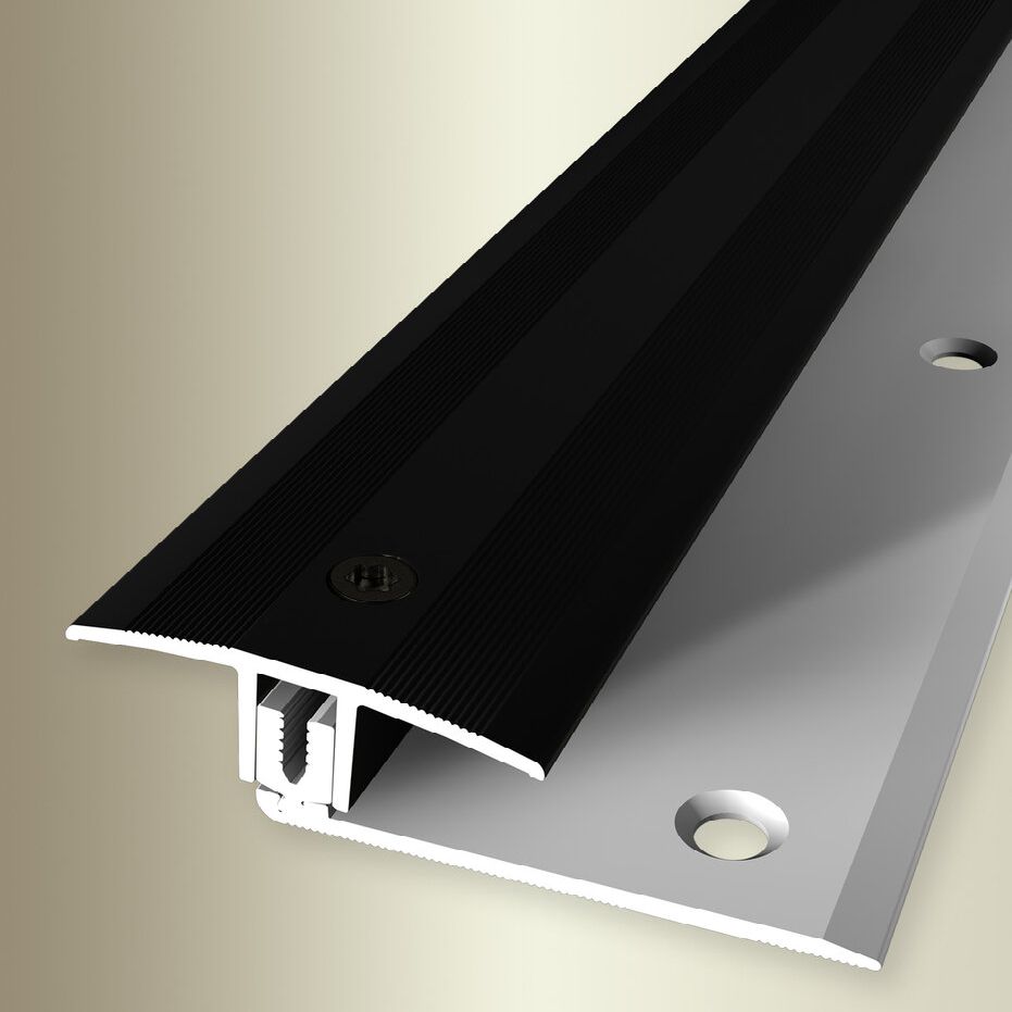 Profilo di transizione Küberit B 37 mm, altezza bordo 7 - 17 mm, striscia di transizione, alluminio anodizzato