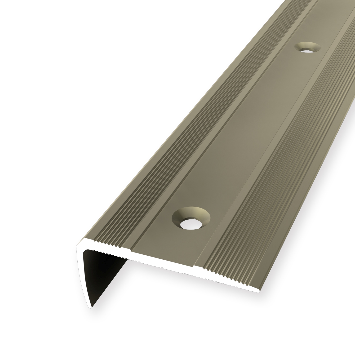 Profilo per bordo scala 16 x 38 mm, profilo angolare, scanalato, svasato, forato, diverse versioni, Küberit