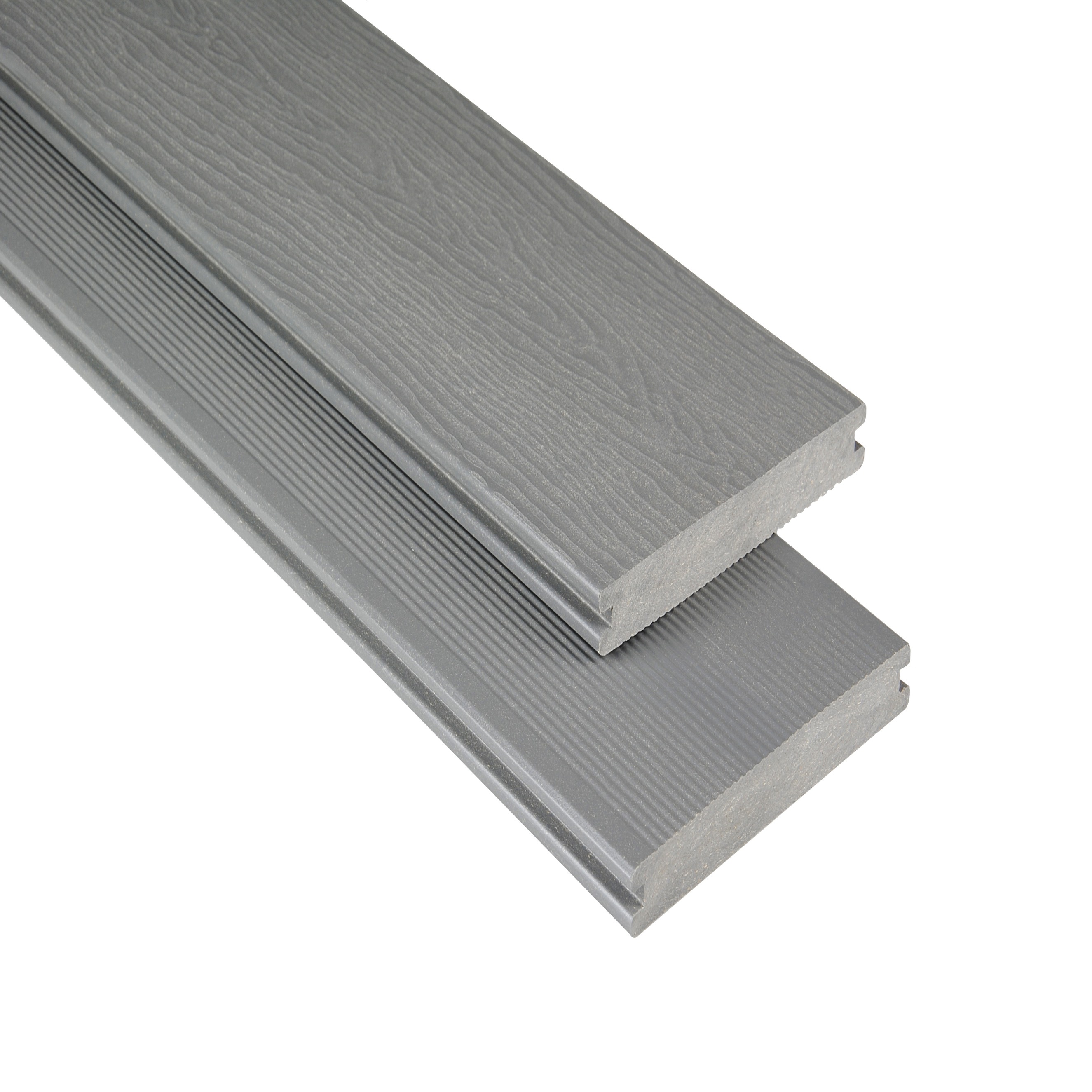 Tavola per terrazza in WPC 14,5 x 2 cm, profilo pieno, grigio, non trattato, Kovalex