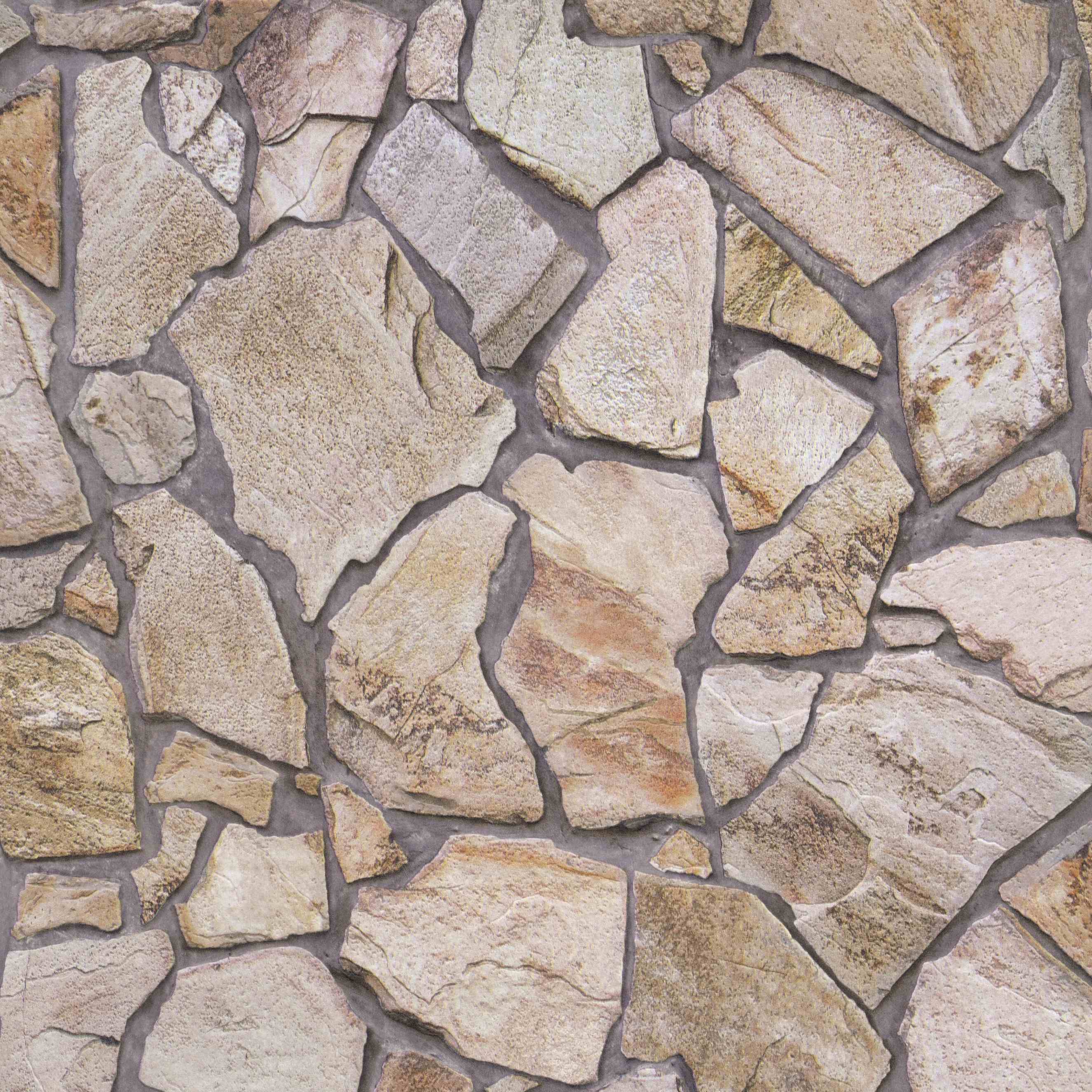 A.S. Creation Elements 927316 Carta da parati in tessuto non tessuto Effetto pietra 0,53 x 10,05 m Marrone