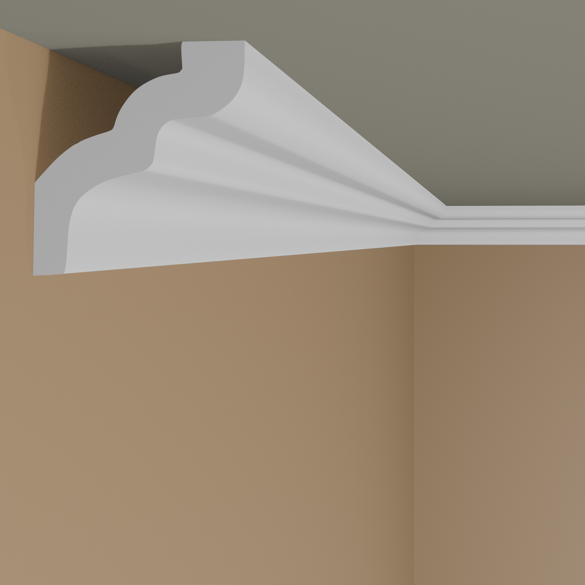 Modanatura per soffitto in polistirolo Marbet "E-7" 46 x 50 x 2000 mm Modanatura in polistirene bianco