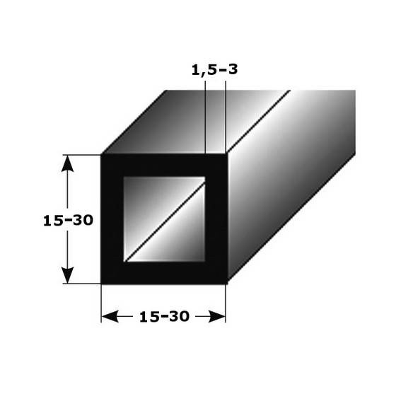 Profili Auer Construction & Assembly Montalbo Larghezza 15 - 30 mm Tubo quadrato in alluminio