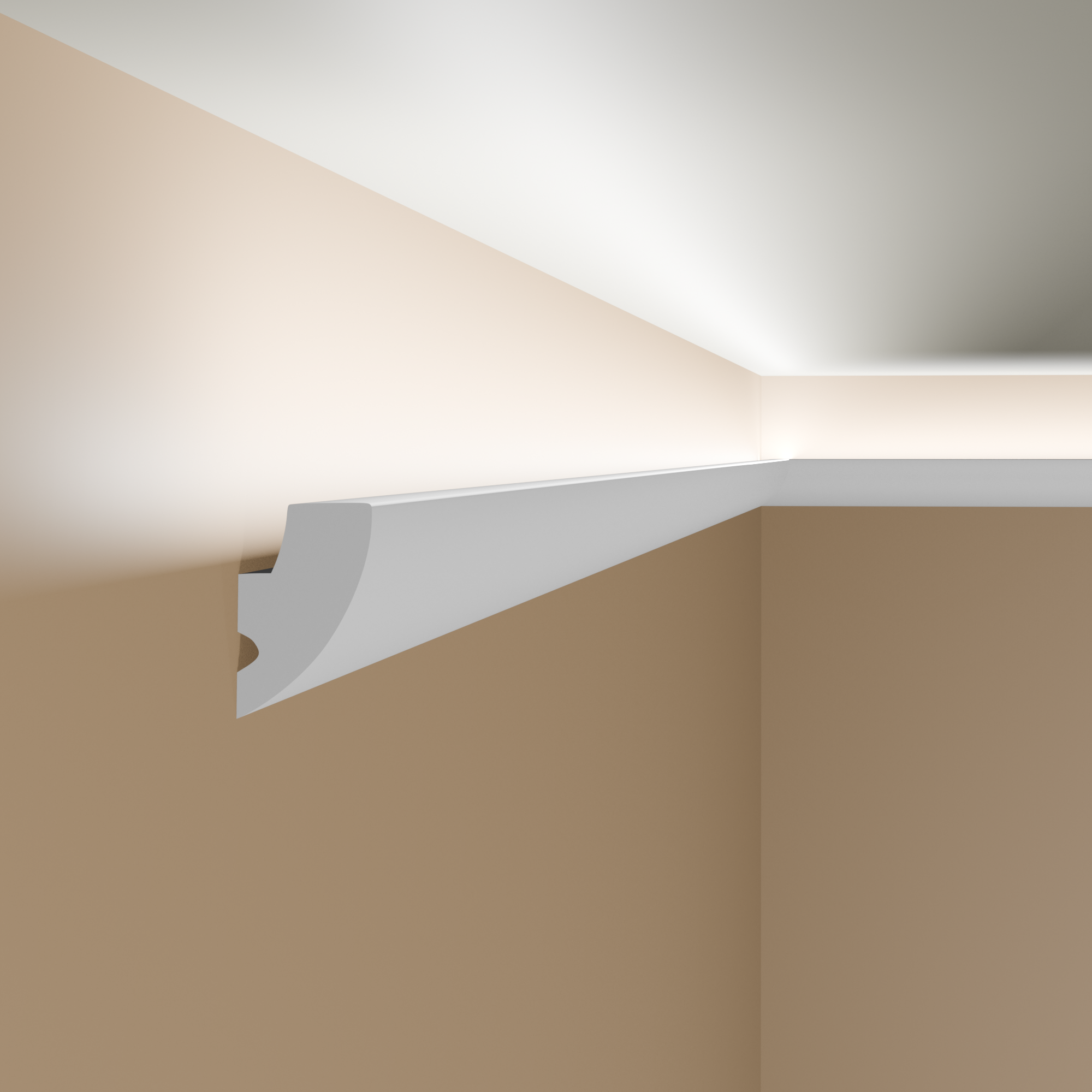 Wiesemann Cornice per soffitto Fusara Polistirolo 40 x 70 x 2000 mm Cornice per soffitto Bianco