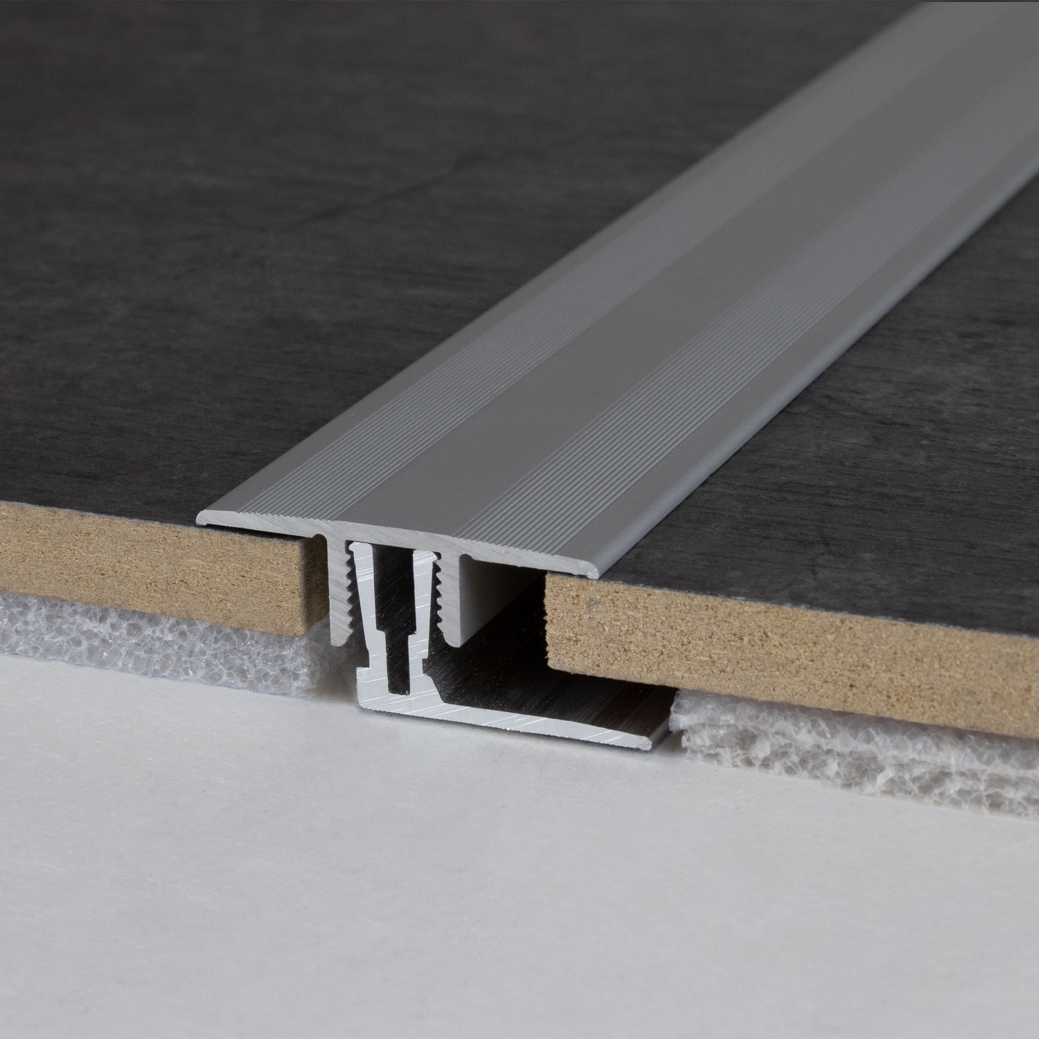 Profilo di transizione Auer Grafton B 33,5 mm, altezza bordo 11 - 15 mm, striscia di transizione, alluminio anodizzato