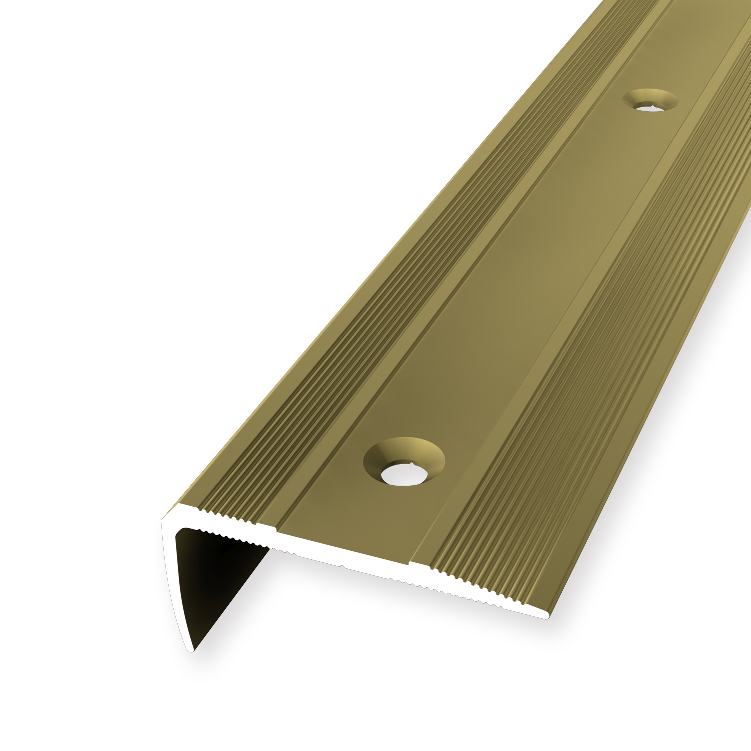 Profilo per bordo scala 16 x 38 mm, profilo angolare, scanalato, svasato, forato, diverse versioni, Küberit