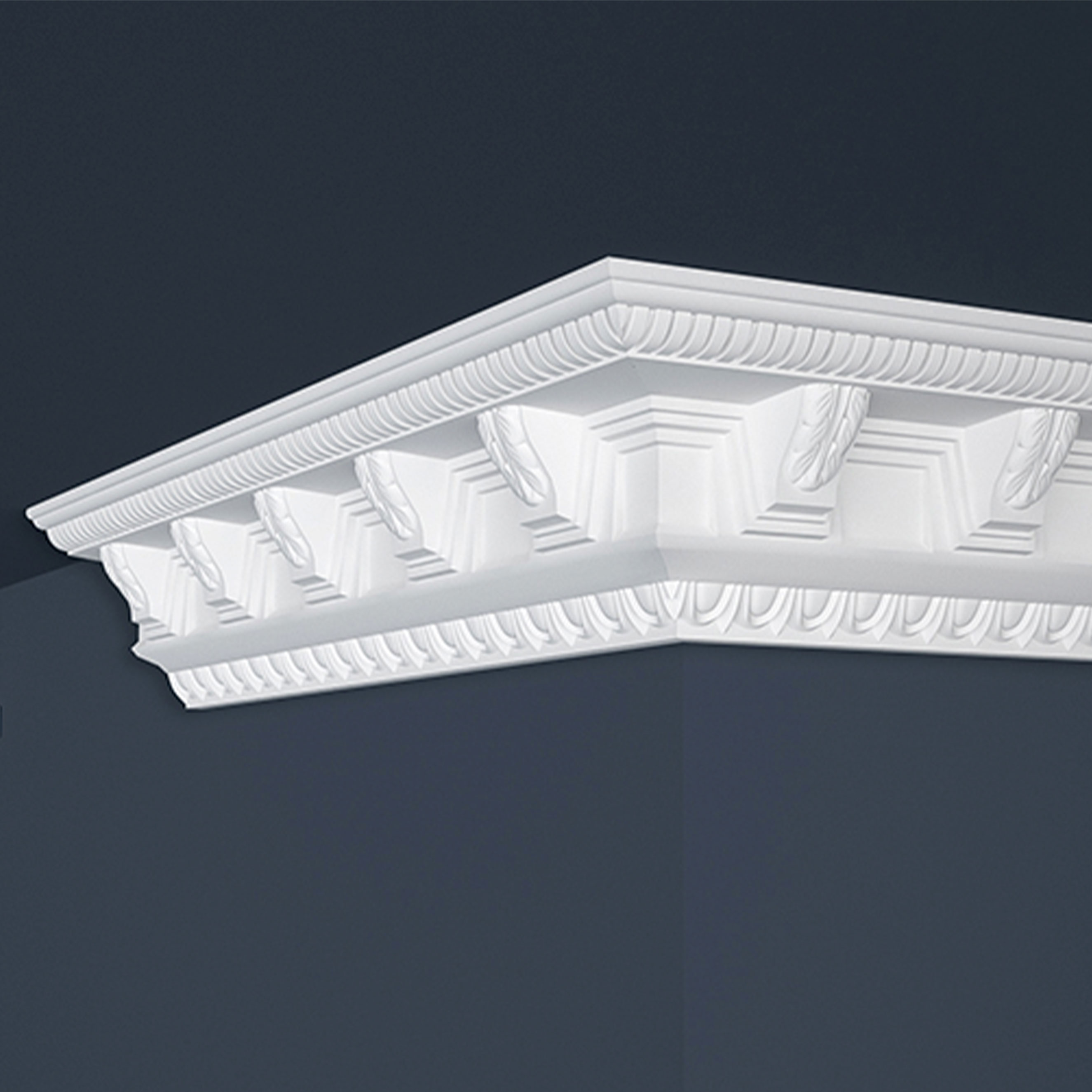 Marbet Cornice "B-23" Modanatura per soffitto in polistirolo 70 x 71 x 2000 mm Modanatura in polistirene Bianco