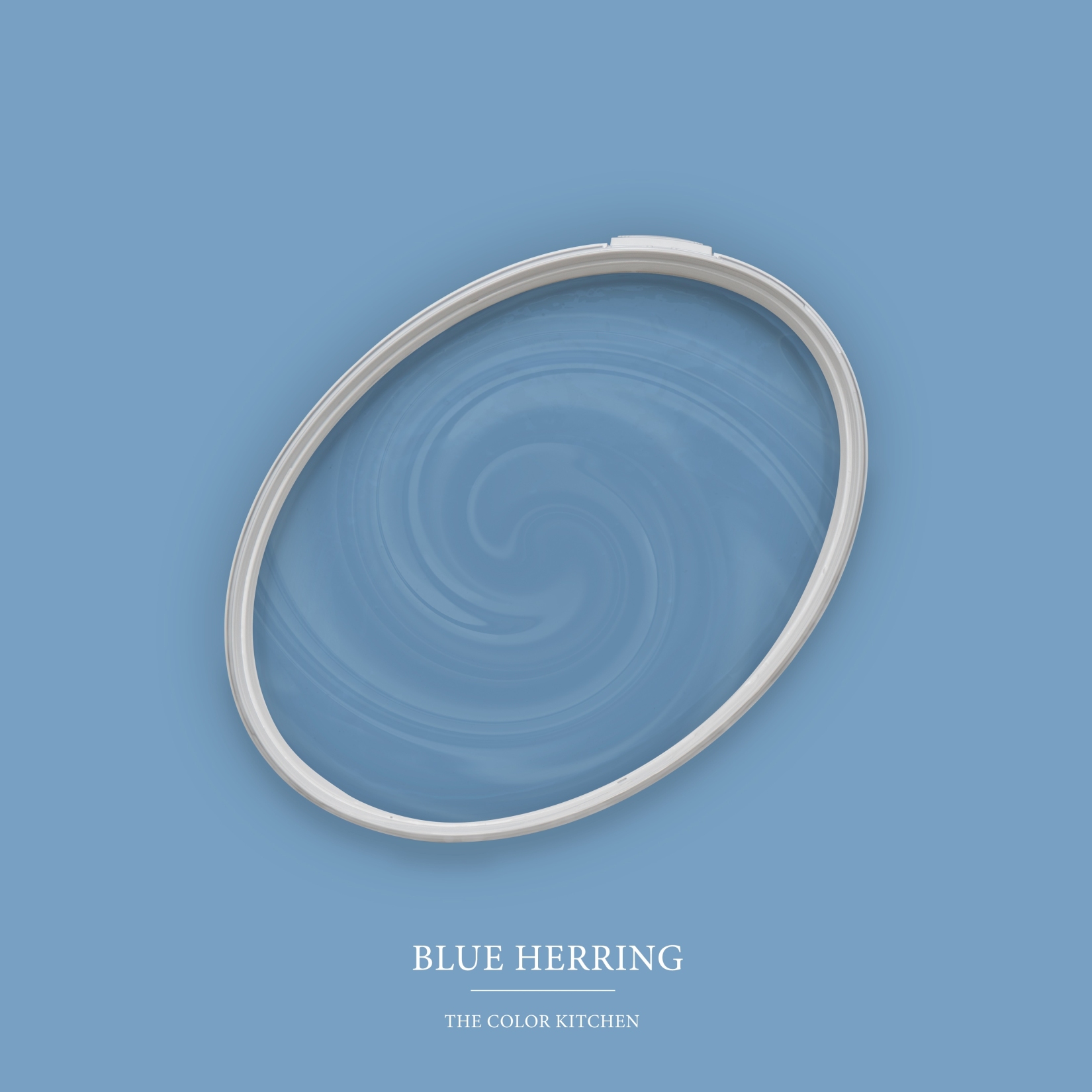 Pittura murale blu opaca The Color Kitchen Blue Herring Pittura per interni esclusiva, ad alta intensità di colore