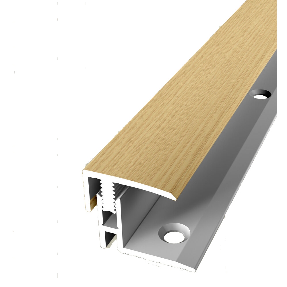 Profili di bordatura e finitura PROVISTON, larghezza 21 mm, altezza bordatura 12 - 17 mm, alluminio anodizzato