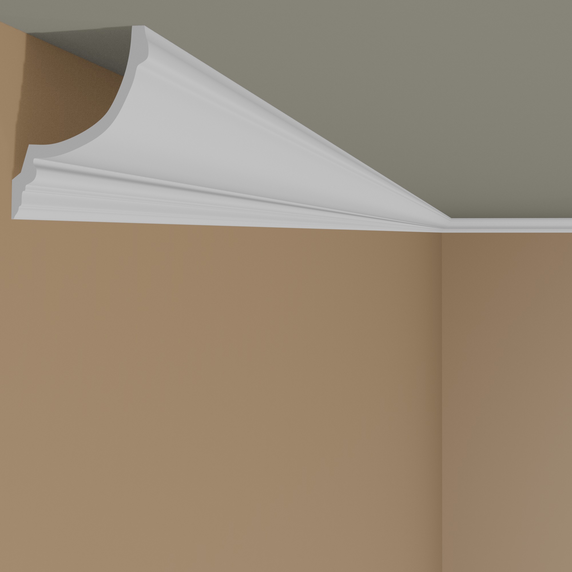 Cornice per soffitto Mardom MDB140 Profoam 160 x 150 x 2000 mm Cornice bianca moderna