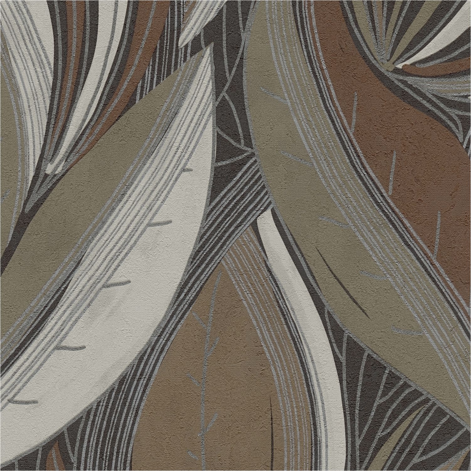 Carta da parati non tessuta 786553 Metropolitan Stories Hot Spots Flowers Floral Brown A.S. Creation