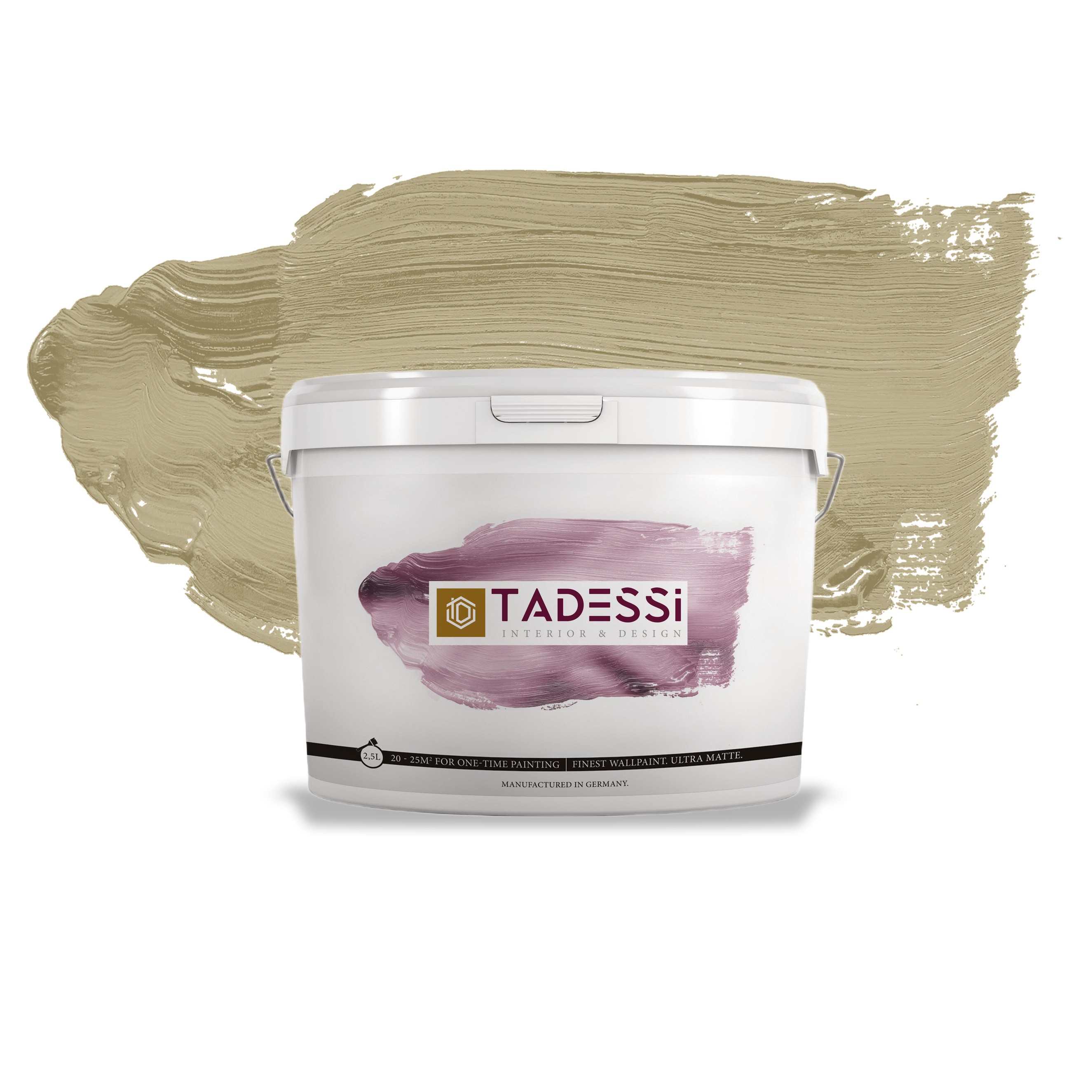 TADESSI Color Vista - Pittura murale Verde pastello - Ocra - Moka - Pittura per interni opaca di alta qualità