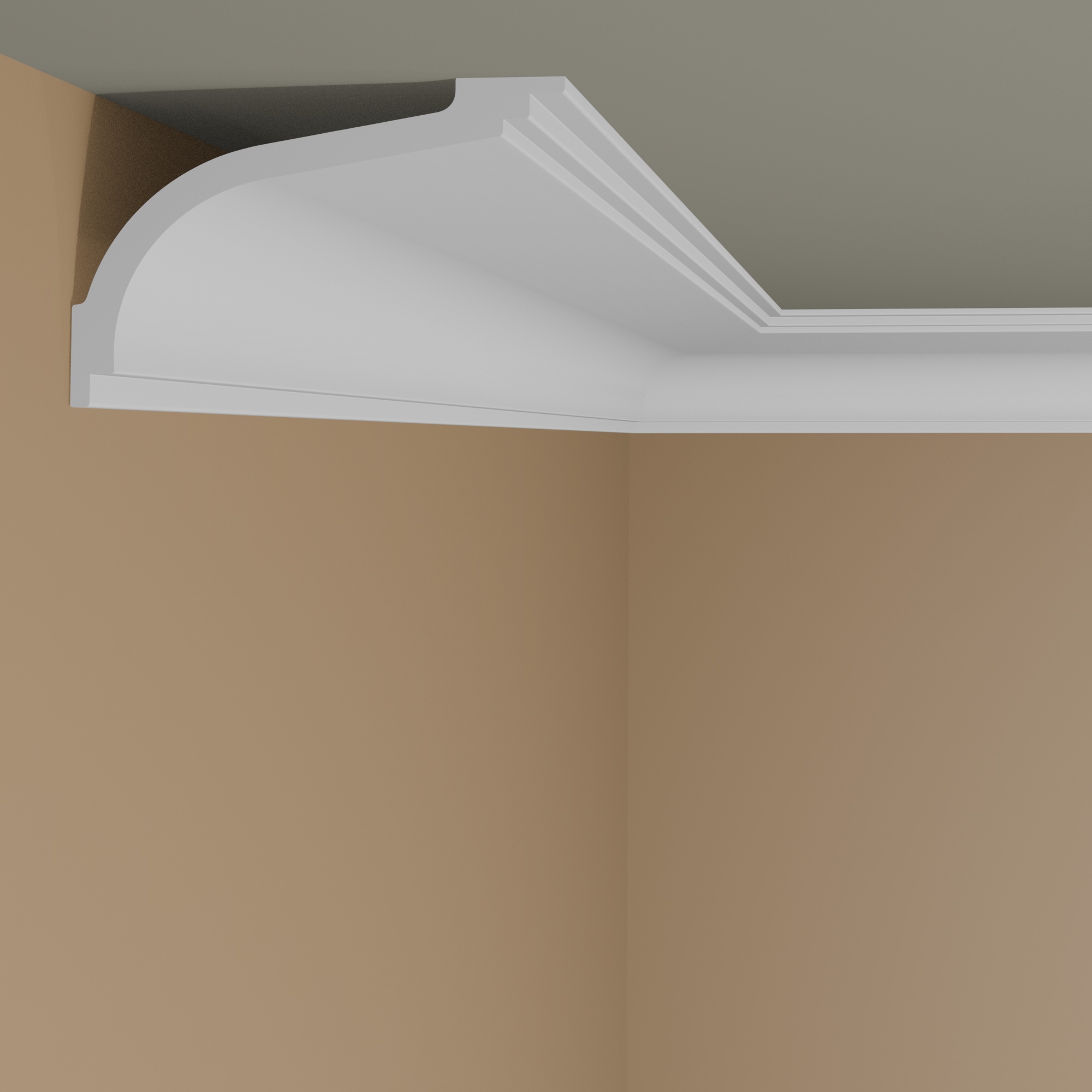 Modanatura per soffitto NMC Z17 ARSTYL Poliuretano 114 x 79 x 2000 mm Cornice bianca Modanatura per parete