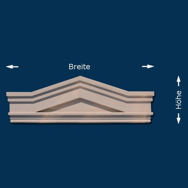 Wiesemann Frontone "Bianco GB" Facciata Stucco Elemento di facciata Rivestito Varie dimensioni