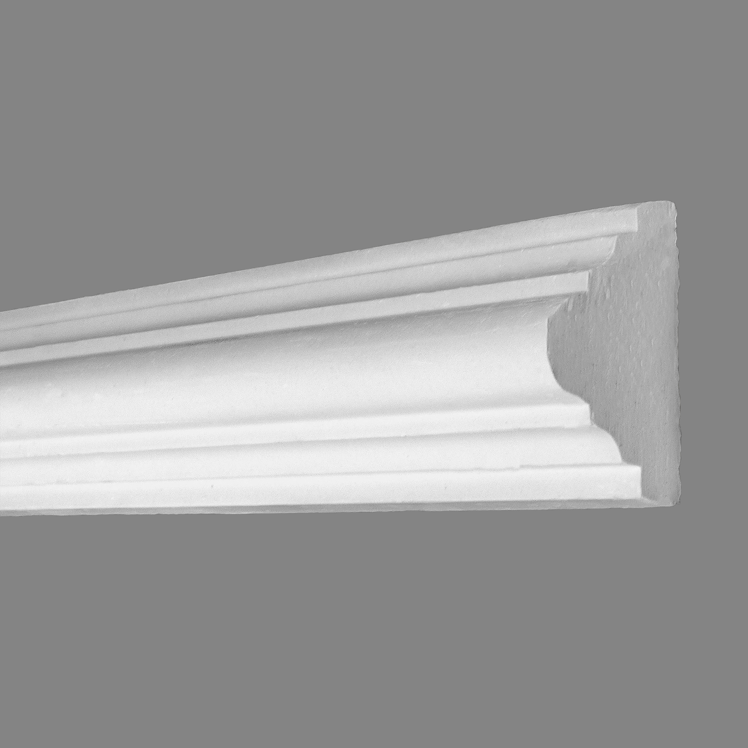 PROVISTON Modanatura decorativa Flensburg Gesso 29 x 55 x 910 mm Modanatura murale Bianco