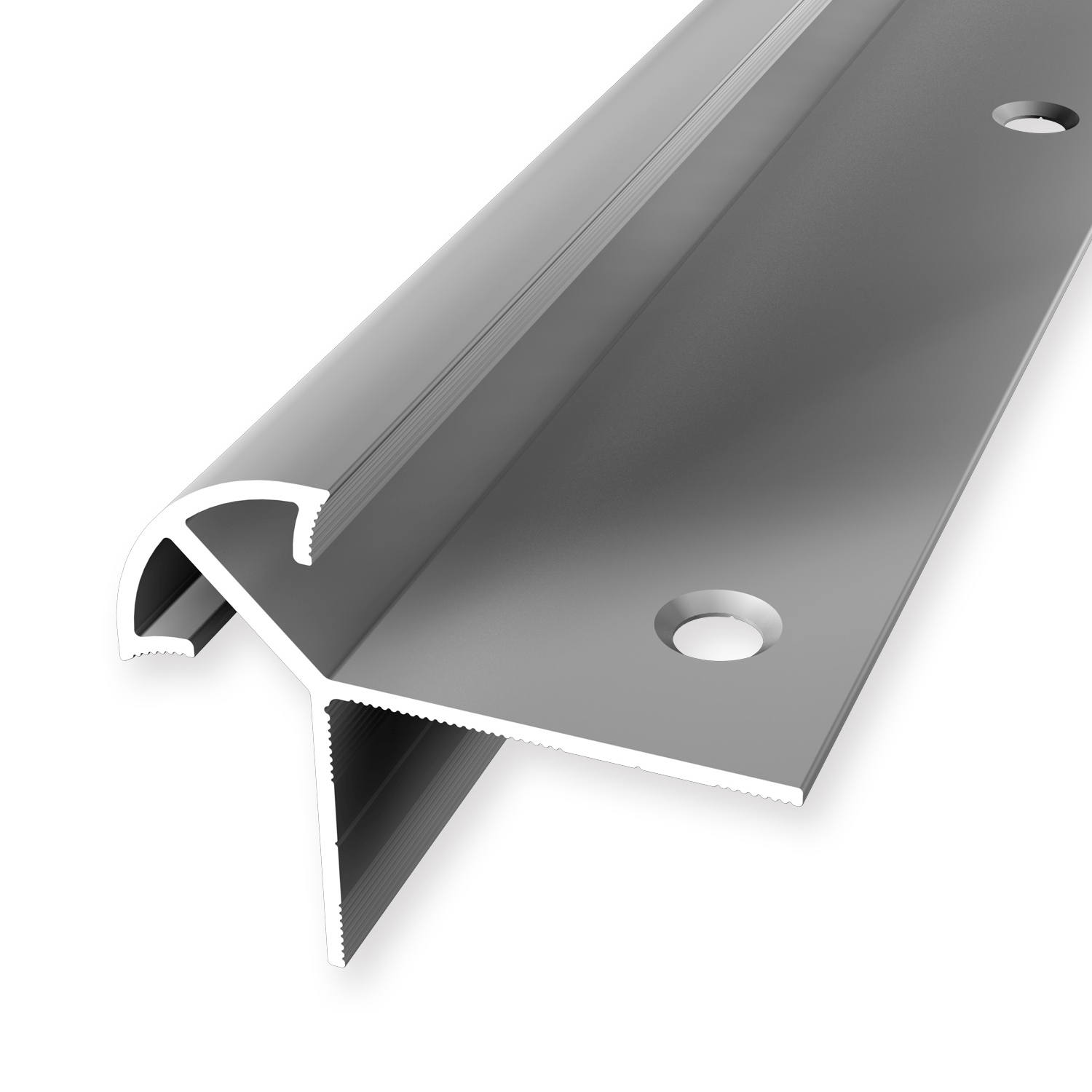 Profilo per bordo scala 40 x 50 x 2500 mm Profilo angolare in alluminio Liscio Svasato Forato Küberit