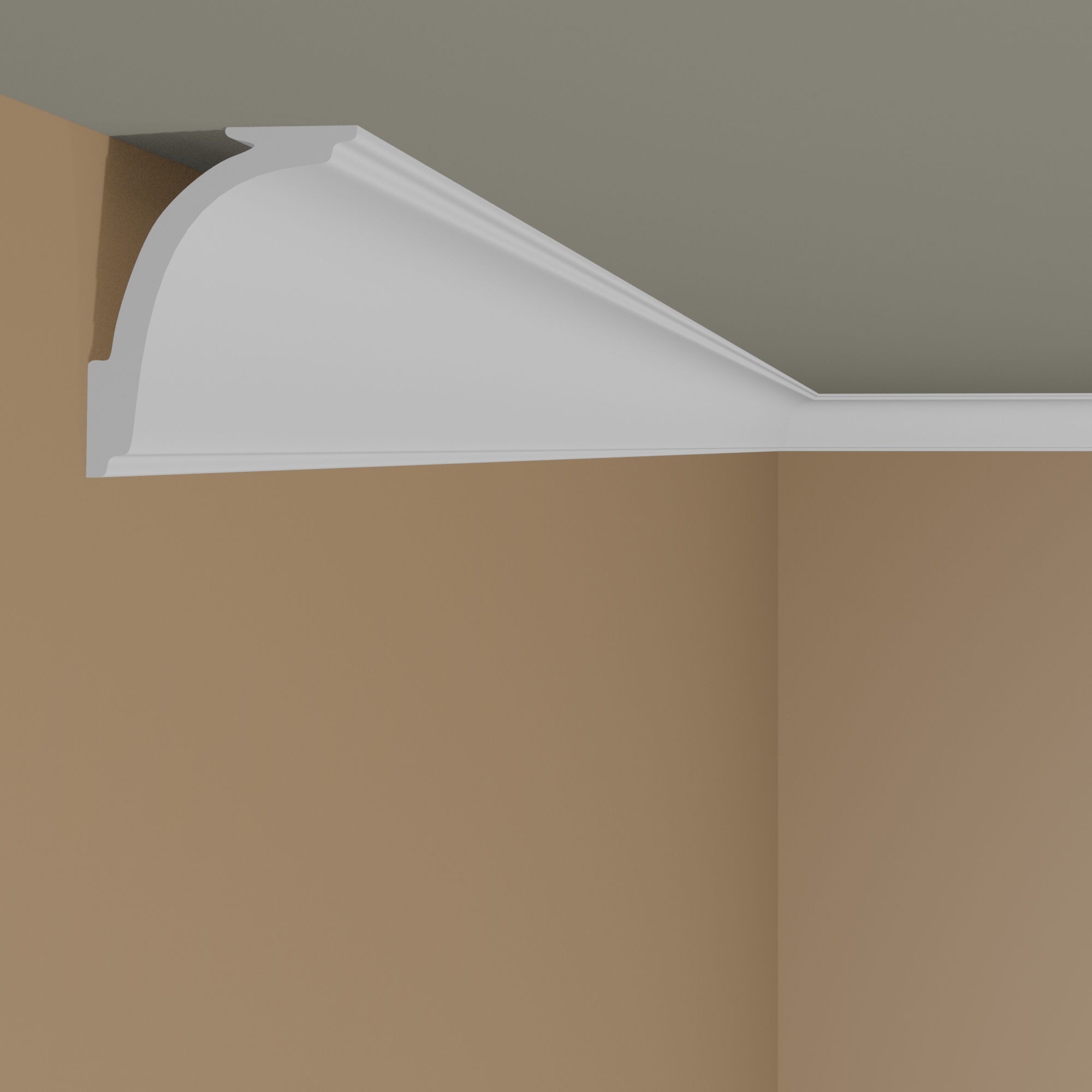 PROVISTON Cornice "NE111" 62 x 92 x 2000 mm Bianco Modanatura per soffitto Decorazione per la casa