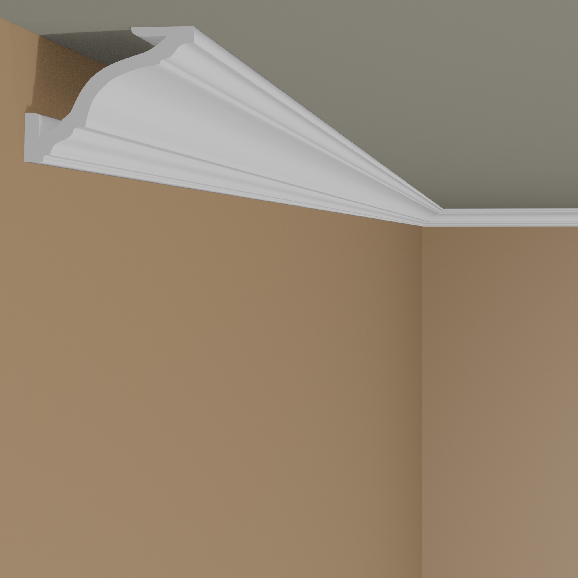 Modanatura per soffitto Mardom MD213 Polyforce 81 x 81 x 2000 mm Cornice bianca