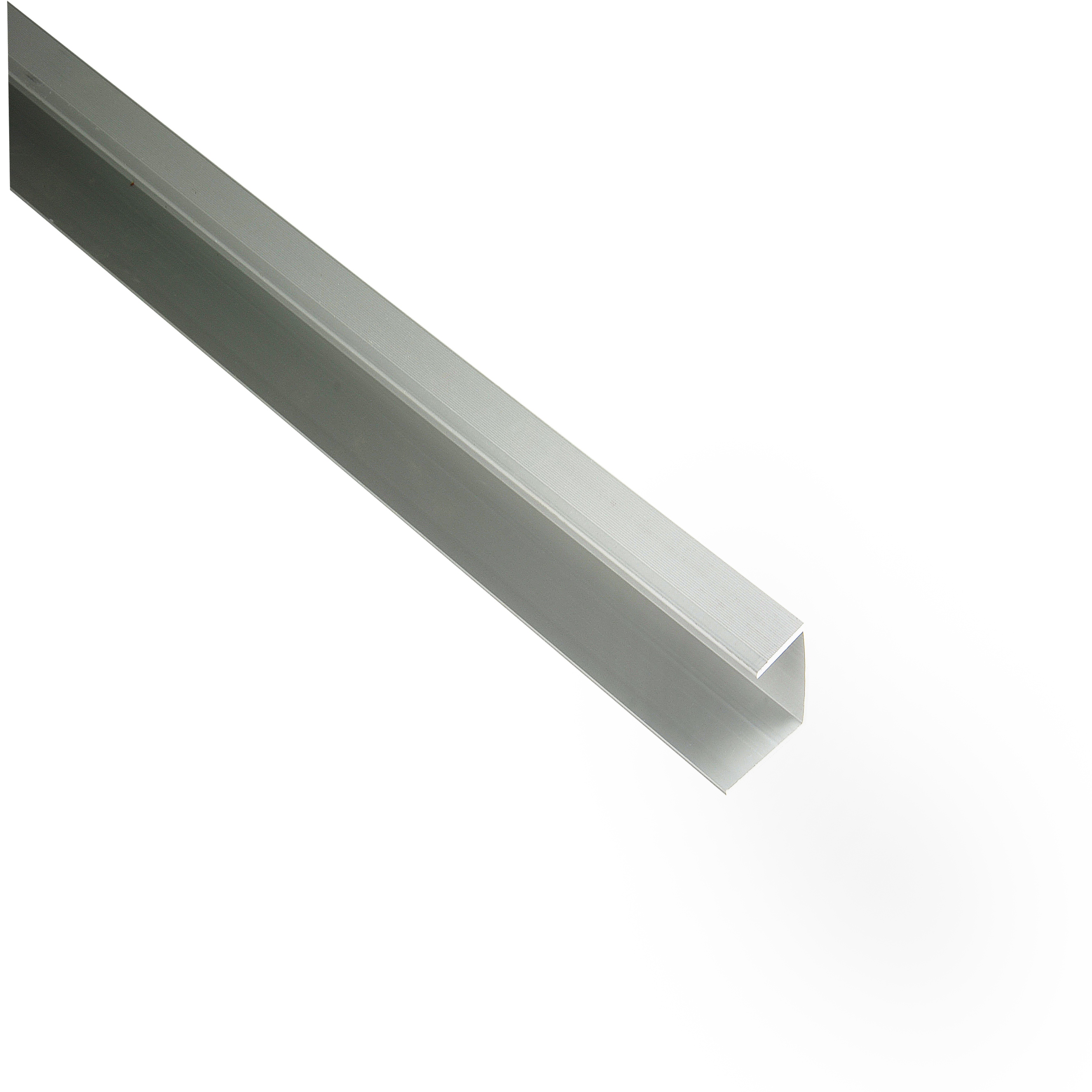 Profilo a U di finitura laterale in alluminio per assi per terrazze Kovalex da 26 mm