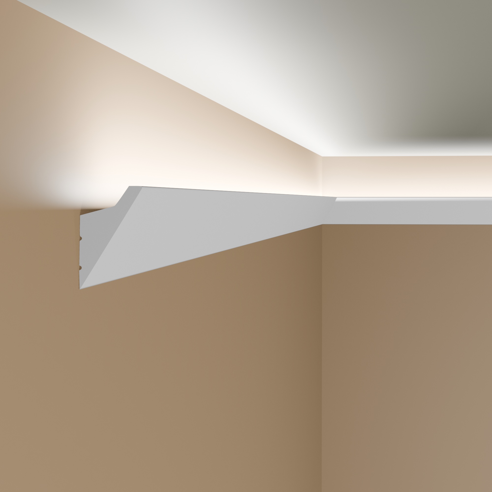 Striscia luminosa in polistirene NMC IL4 WALLSTYL 37,5 x 60 x 2000 mm Striscia per soffitto bianca