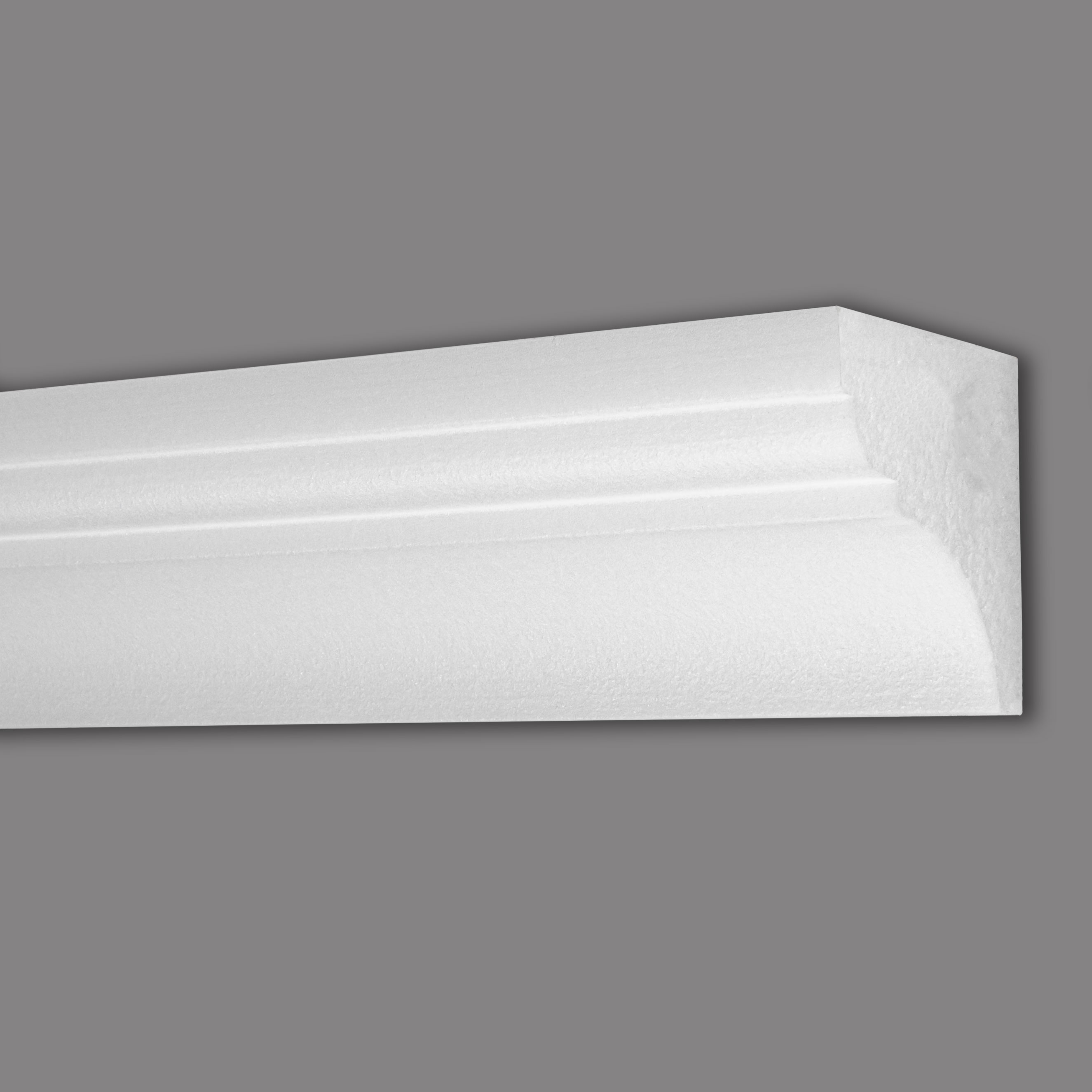 Wiesemann Binario per tende "Amsterdam 14" Polistirolo 75 x 75 x 2000 mm Binario per soffitto Bianco