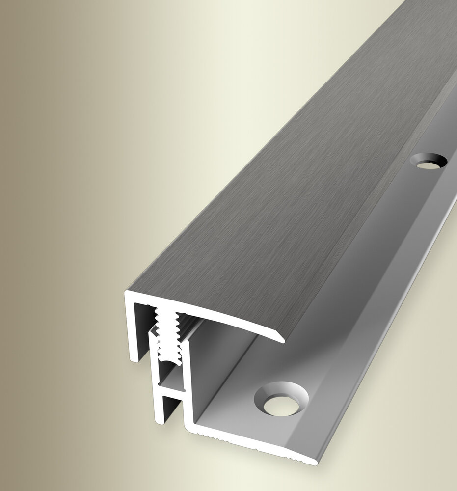 Profili di bordatura e finitura PROVISTON, larghezza 21 mm, altezza bordatura 12 - 17 mm, alluminio anodizzato