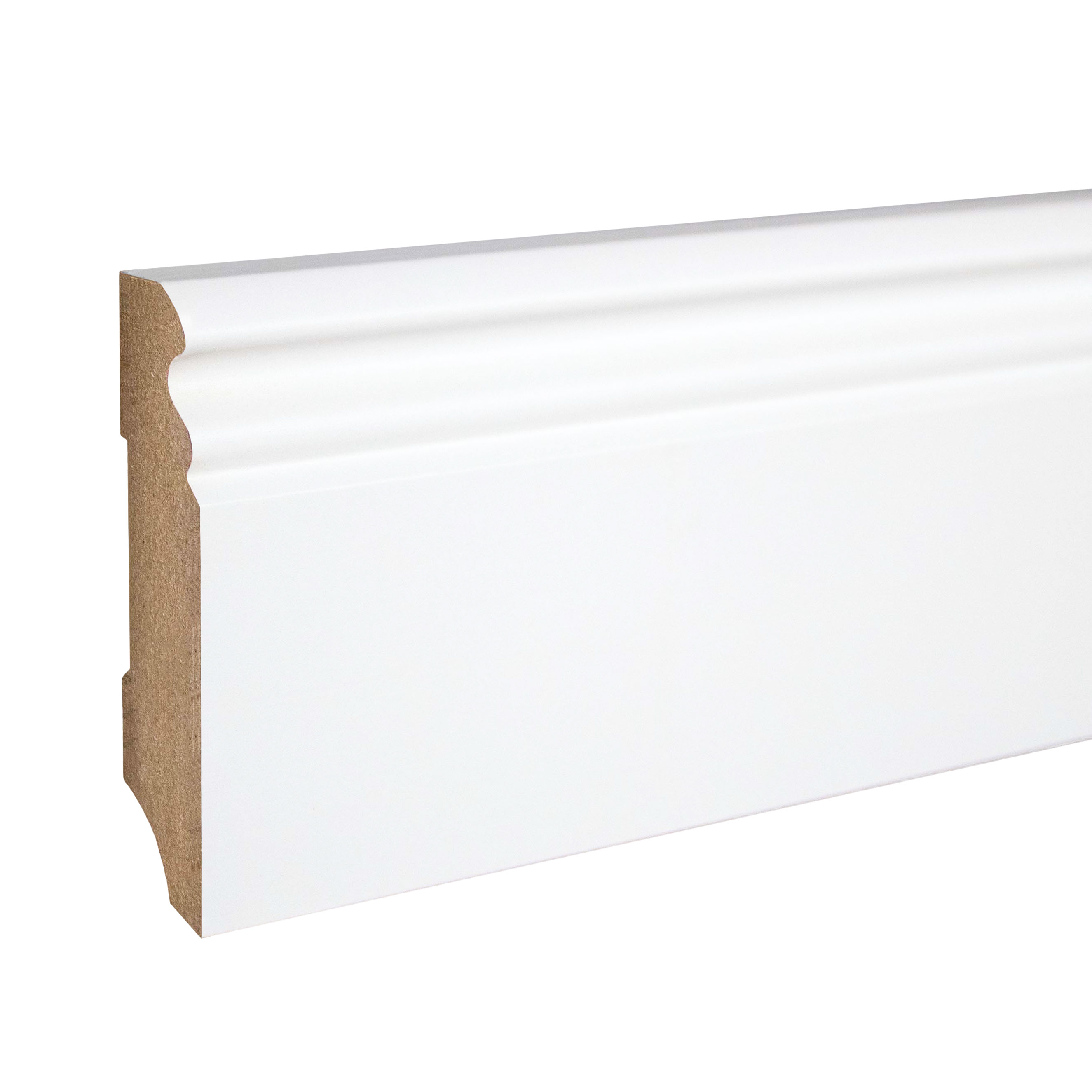 Kosche Battiscopa Bergamo-7 65777 19 x 80 x 2500 mm MDF Profilo Amburgo Bianco
