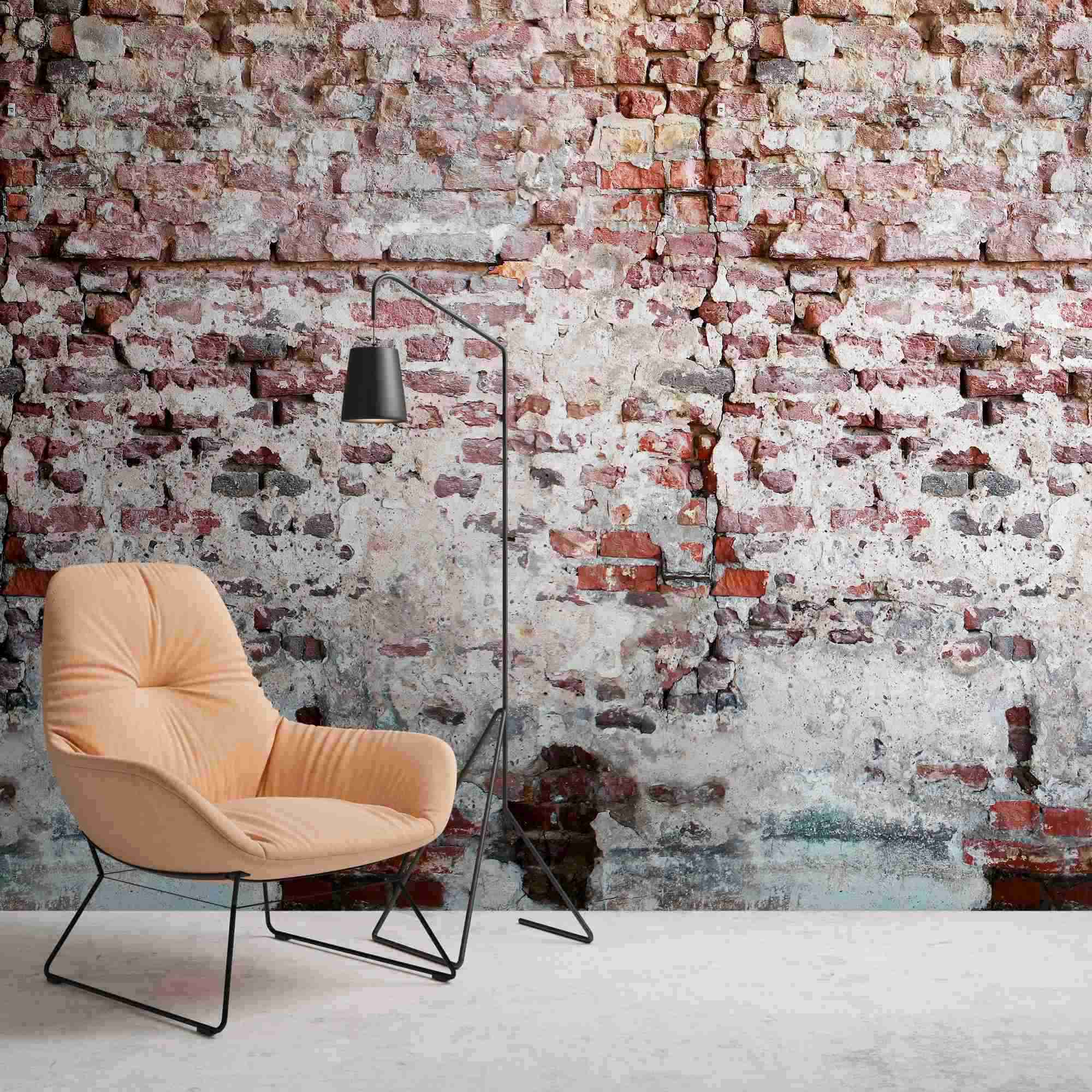 A.S. Creation Photo Wallpaper The Wall 383351 Un motivo per rotolo Effetto pietra Rosso