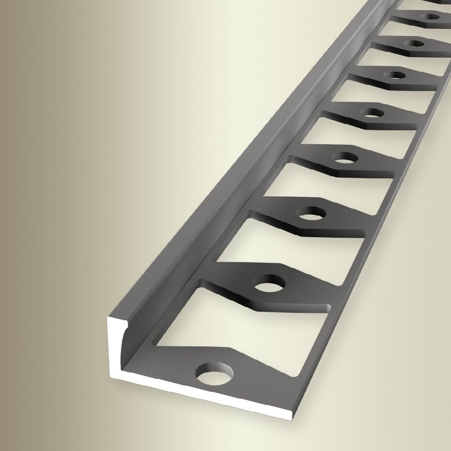 Profili di bordatura e finitura Küberit, altezza 7,5 mm, larghezza 22,5 mm, lunghezza 2500 mm, altezza bordatura 6 mm